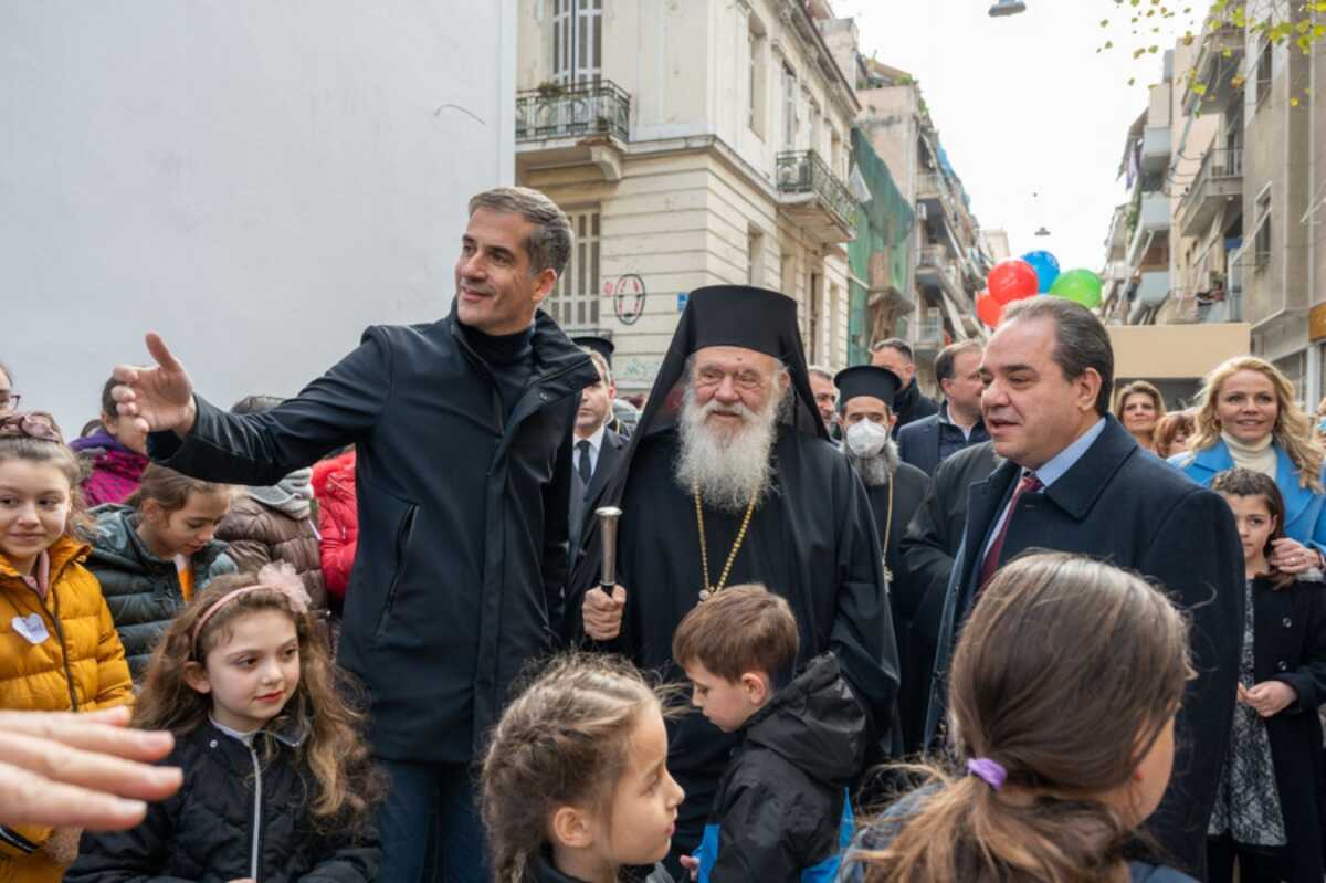 Οι Αρχιεπίσκοπος Ιερώνυμος και Κώστας Μπακογιάννης εγκαινίασαν τον «Πολυχώρο Παιδιών Λέλα Καραγιάννη»