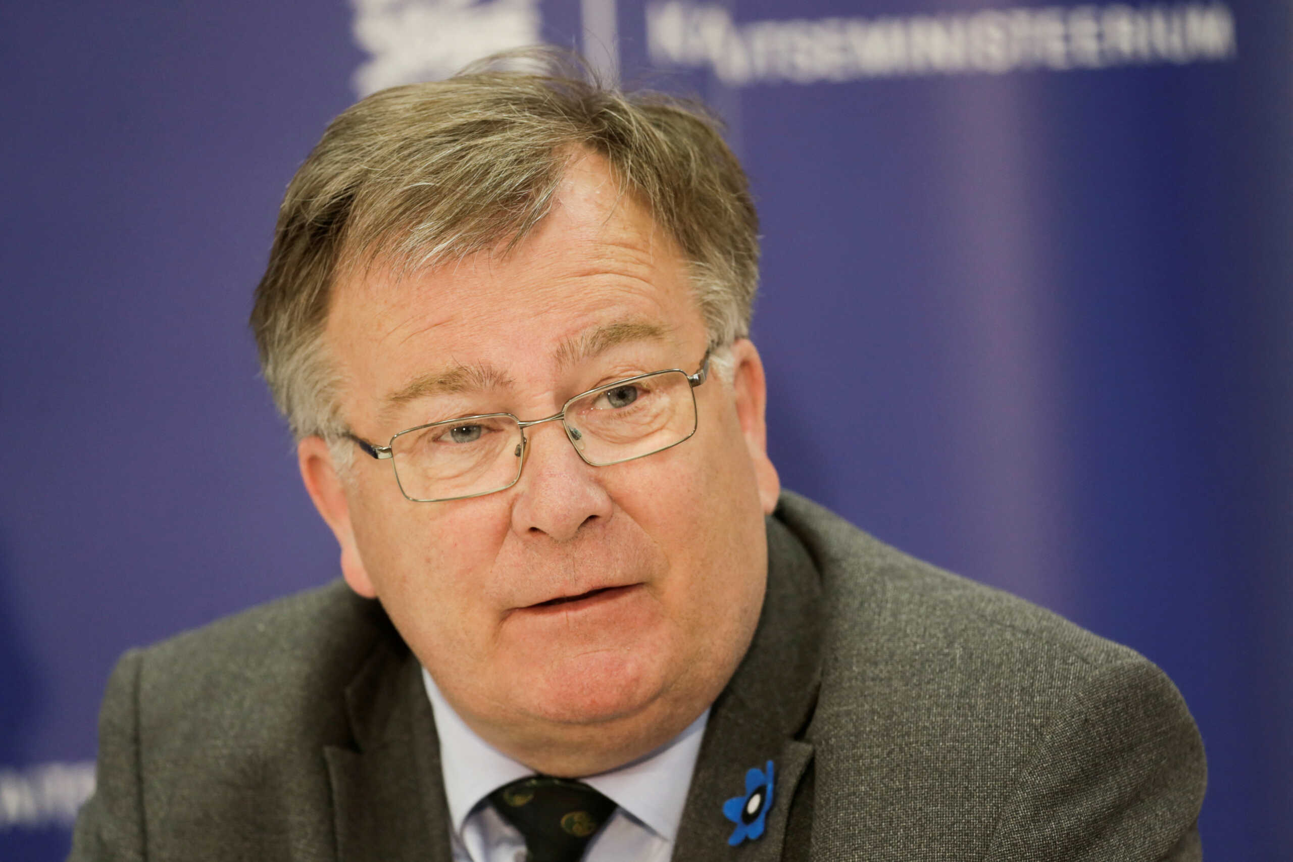 FILE PHOTO: Denmark’s Defence Minister Claus Hjort Frederiksen speaks during a press conference after the official ceremony welcoming the deployment of a multi-national NATO battalion in Tapa, Estonia, April 20, 2017. REUTERS