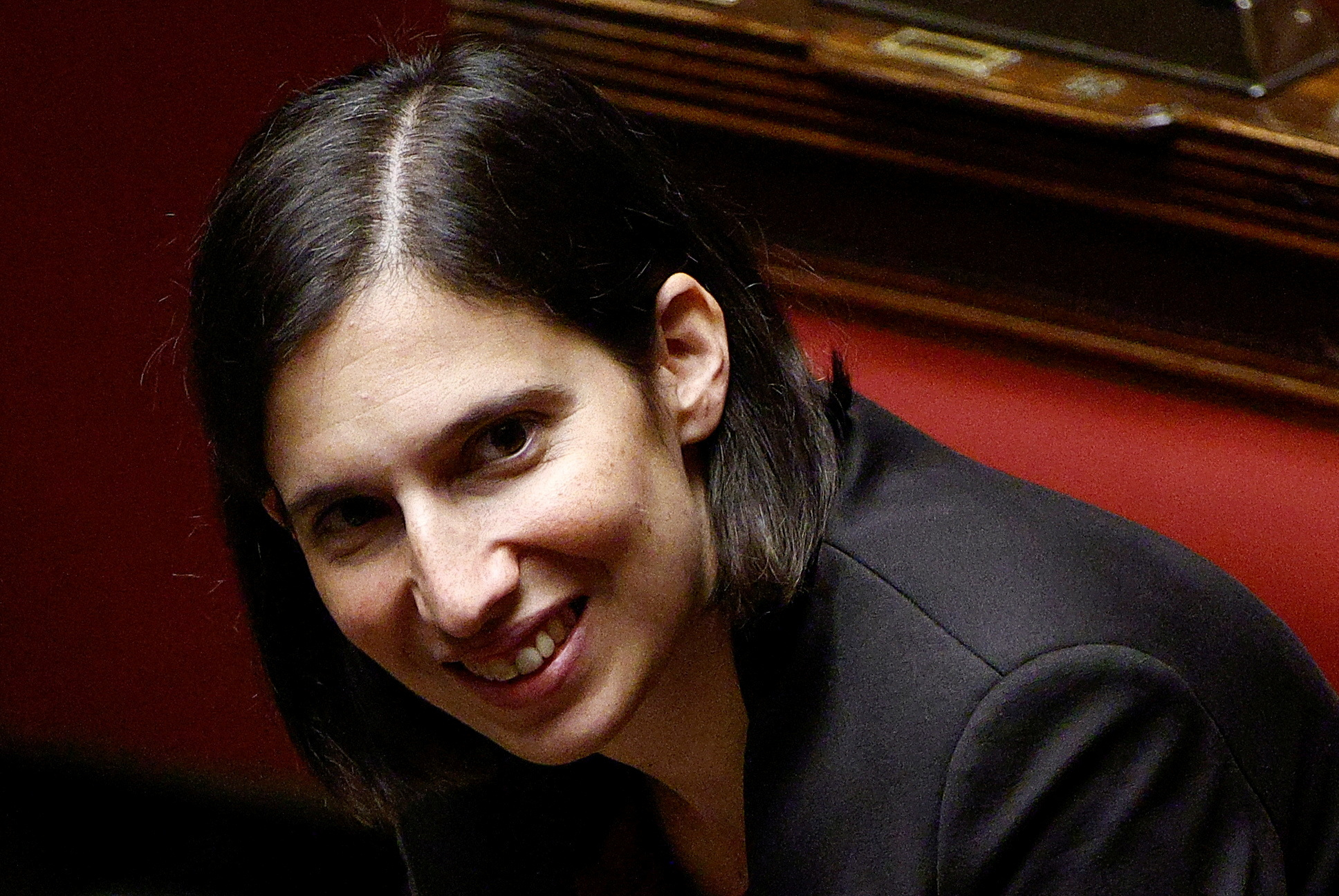 FILE PHOTO: Vice President of Emilia-Romagna Elly Schlein sits in the lower house of parliament during the first voting session to elect the new speaker in Rome, Italy, October 13, 2022. REUTERS