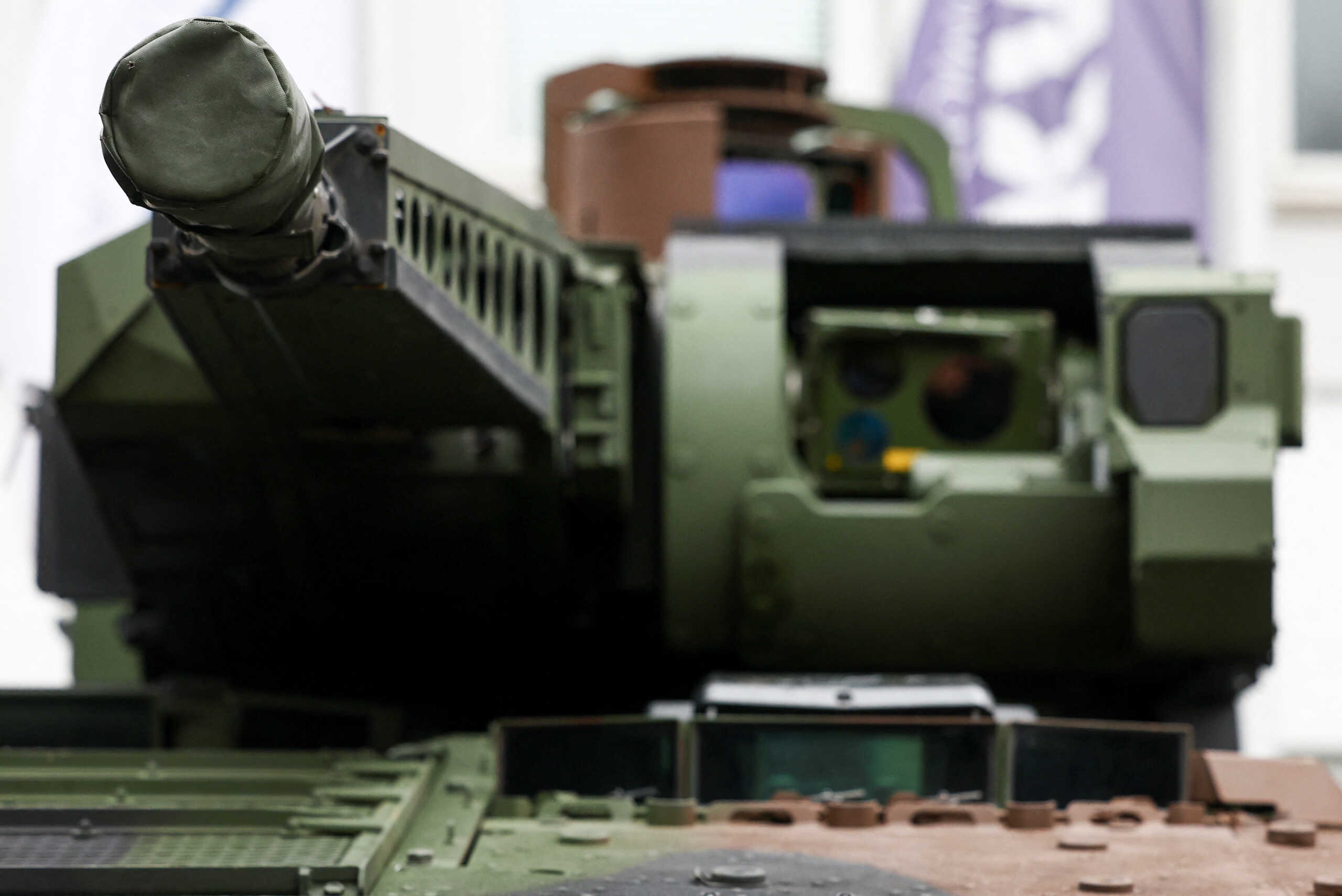 A close view shows a Puma infantry fighting vehicle at Krauss-Maffei Wegmann plant in Kassel, Germany, January 27, 2023. REUTERS
