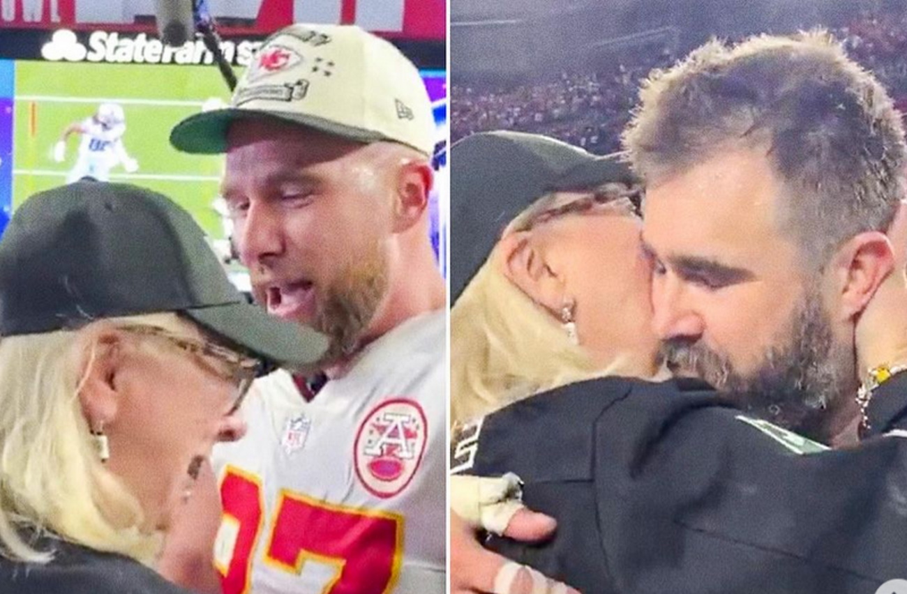 Super Bowl: Η Ντόνα Κέλσε αγκάλιασε τον γιο που σήκωσε το τρόπαιο και παρηγόρησε τον ηττημένο της οικογένειας