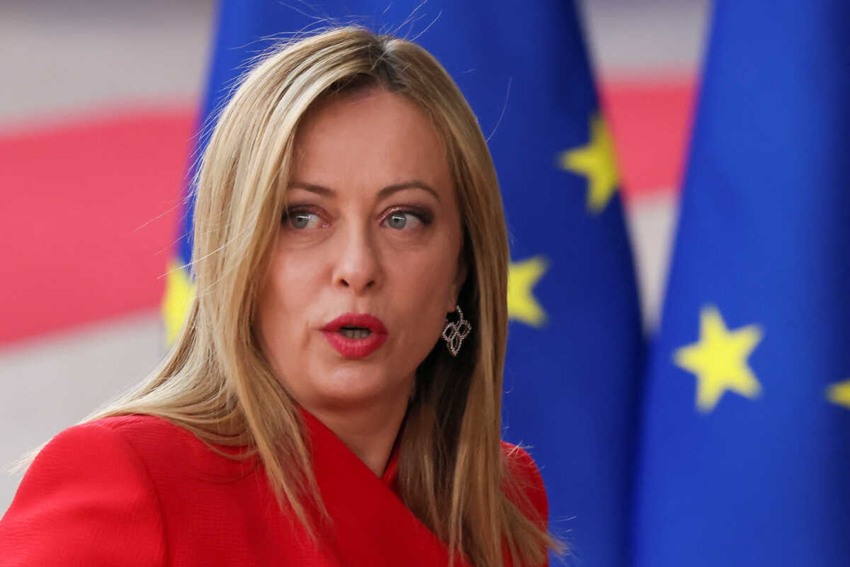 Italy's Prime Minister Giorgia Meloni attends the European leaders summit in Brussels, Belgium February 9, 2023. REUTERS