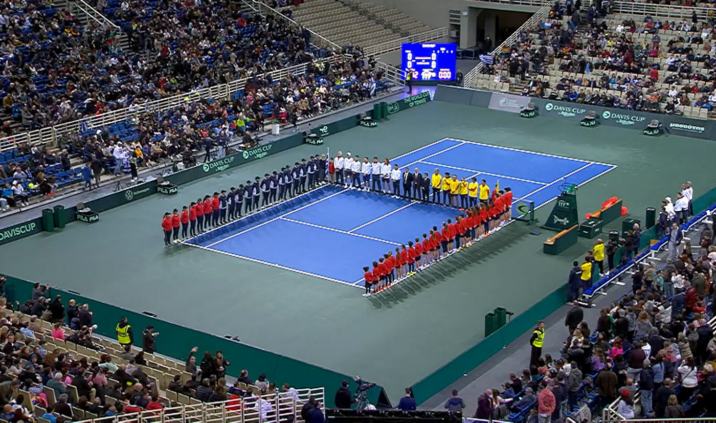 Davis Cup: Ενός λεπτού σιγή στο ΟΑΚΑ στη μνήμη των αδικοχαμένων πιλότων της πολεμικής μας αεροπορίας