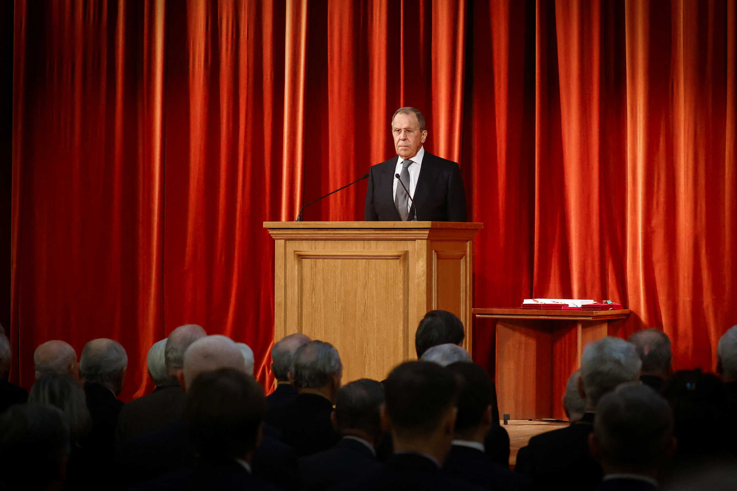 Russian Foreign Minister Sergei Lavrov attends a Foreign Ministry meeting to mark Diplomat's Day, in Moscow, Russia February 10, 2023. Russian Foreign Ministry