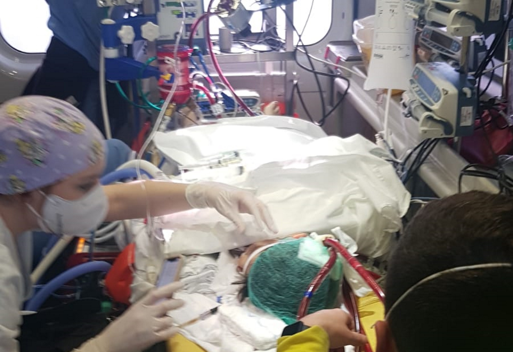 A 7-year-old boy is airlifted from Onasio to a hospital in Rome for a heart transplant