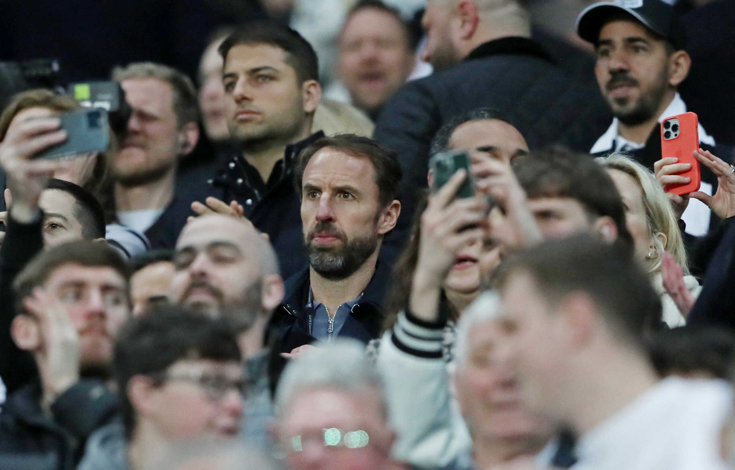Soccer Football - Premier League - Newcastle United v Liverpool - St James' Park, Newcastle, Britain - February 18, 2023 England manager Gareth Southgate in the stands before the match REUTERS