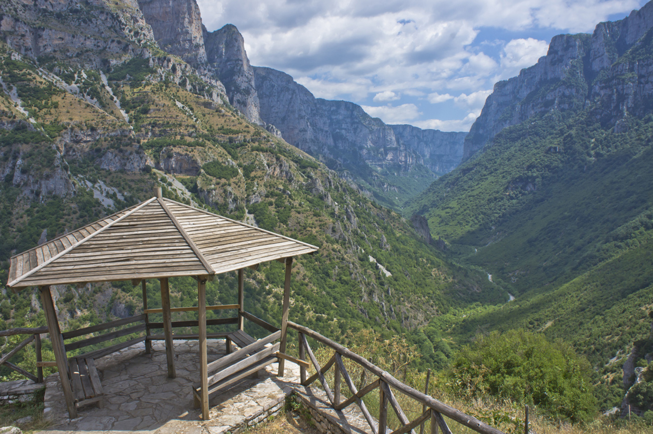 Vikos Gorge panoramic view, Epirus, Greece, Europe