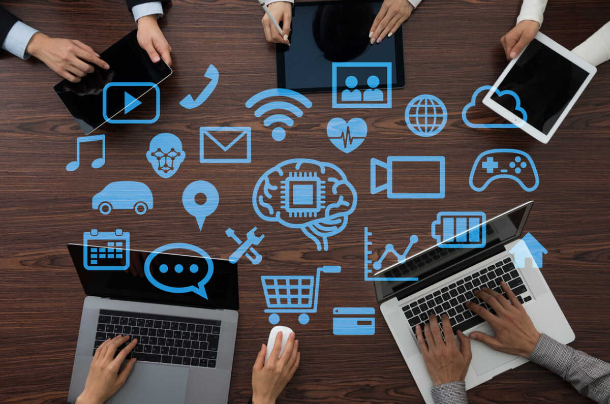 Business software concept. AI. Artificial Intelligence.