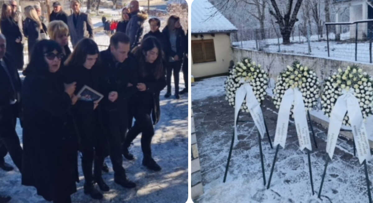 Πτώση Φάντομ στην Ανδραβίδα: Δεκάδες στεφάνια για την κηδεία του πιλότου Ευστάθιου Τσιτλακίδη στο Νευροκόπι
