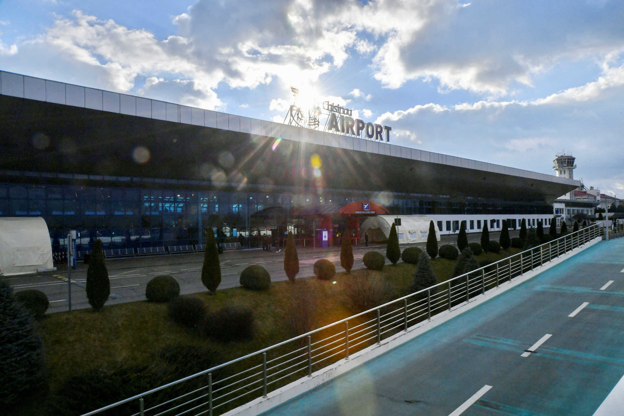 Exterior view of Chisinau International Airport, in Chisinau, Moldova, February 14, 2023. Inquam Photos