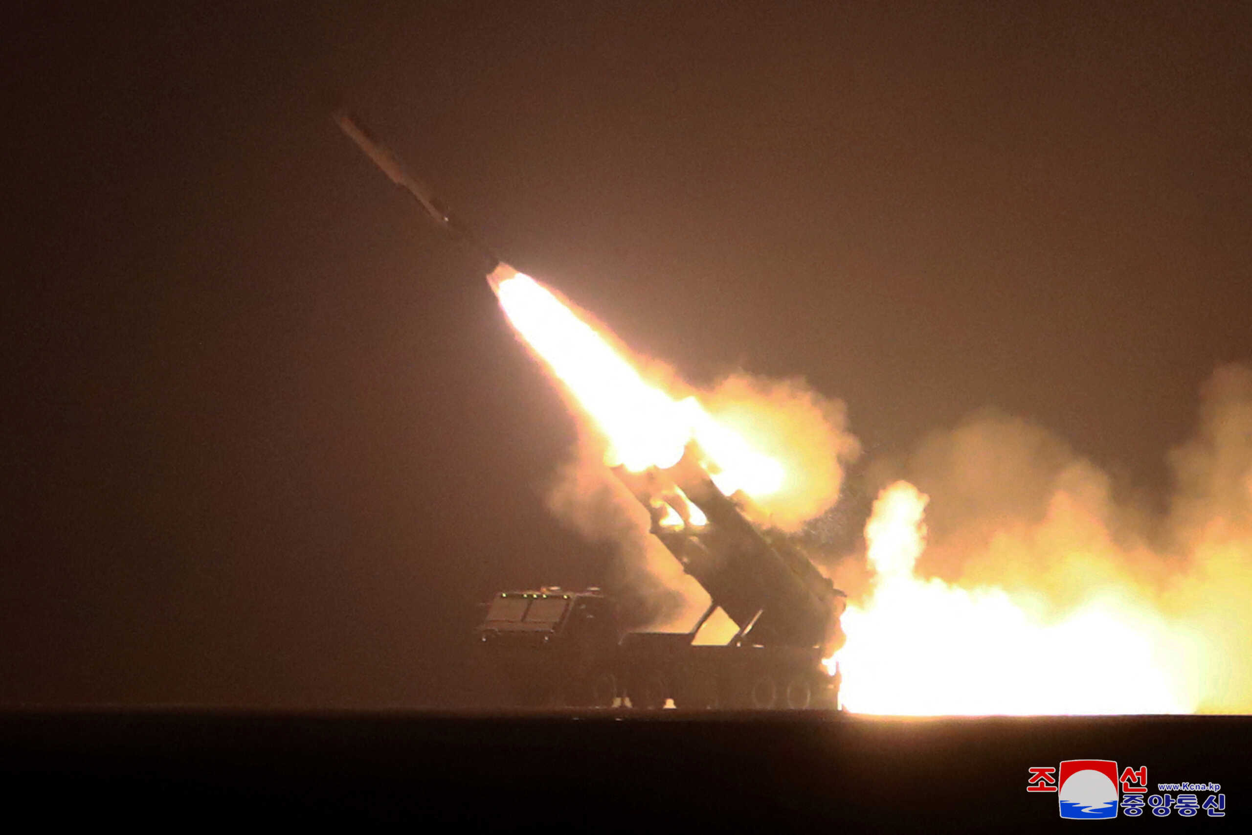A strategic cruise missile is launched during a drill in this undated photo released on February 24, 2023 by North Korea's Korean Central News Agency (KCNA).   KCNA via REUTERS    ATTENTION EDITORS - THIS IMAGE WAS PROVIDED BY A THIRD PARTY. REUTERS IS UNABLE TO INDEPENDENTLY VERIFY THIS IMAGE. NO THIRD PARTY SALES. SOUTH KOREA OUT. NO COMMERCIAL OR EDITORIAL SALES IN SOUTH KOREA.