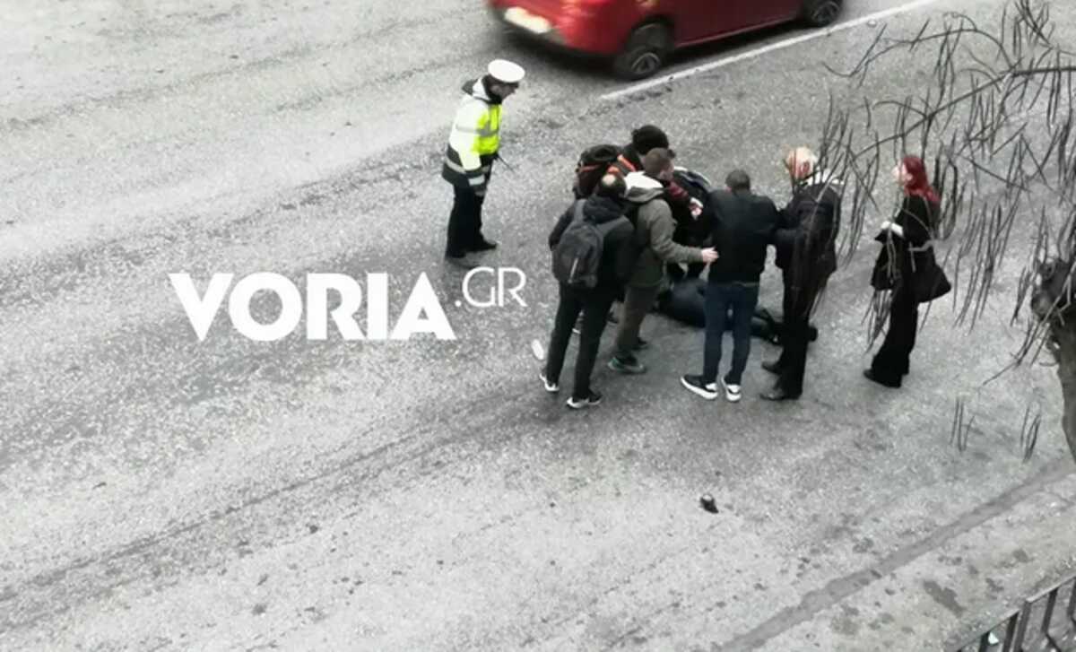 Τροχαίο στη Θεσσαλονίκη: Παράσυρση 25χρονης από μηχανή, εικόνα από το σημείο