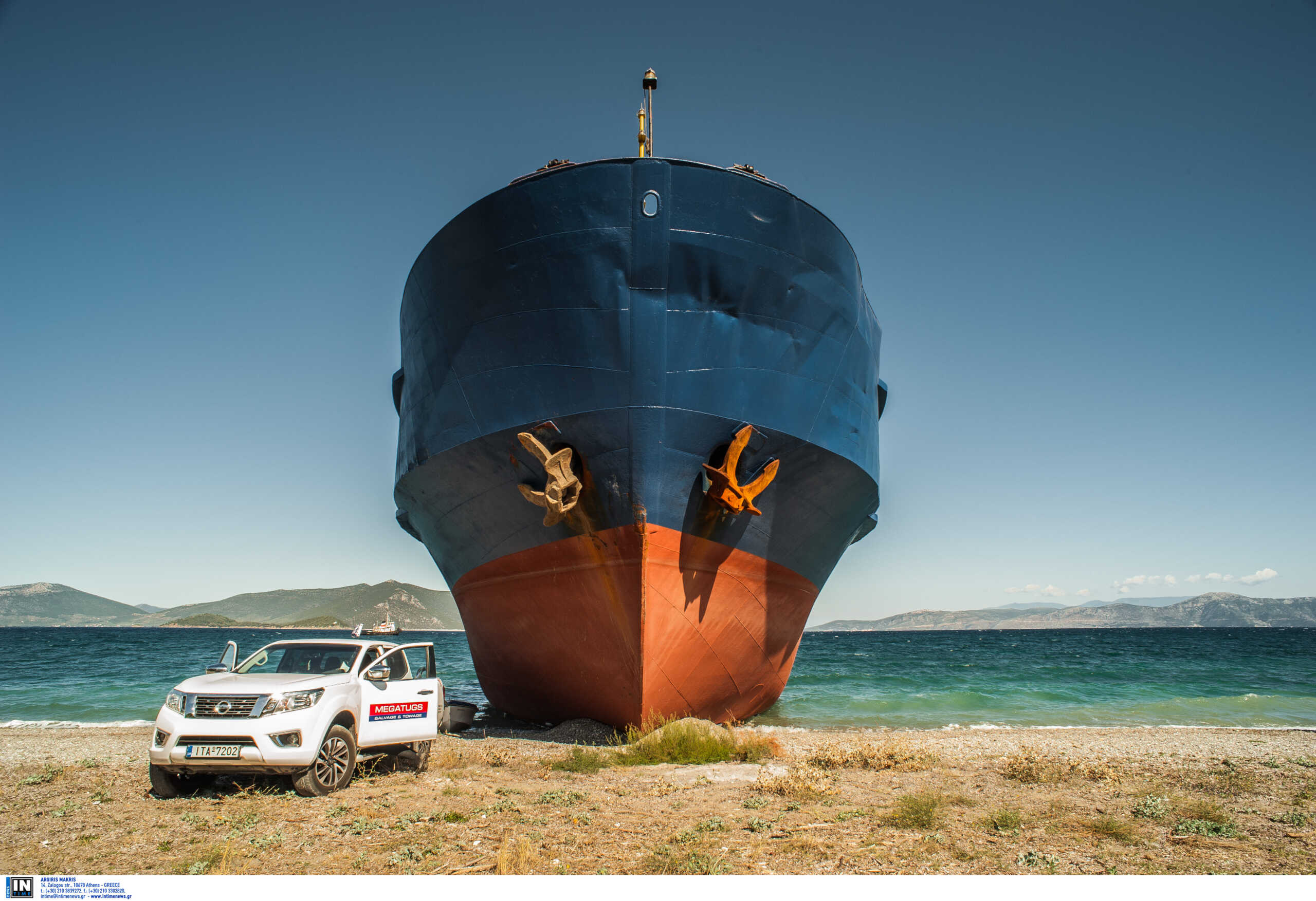 Τήλος: Προσάραξη πλοίου μεταφοράς εμπορευματοκιβωτίων