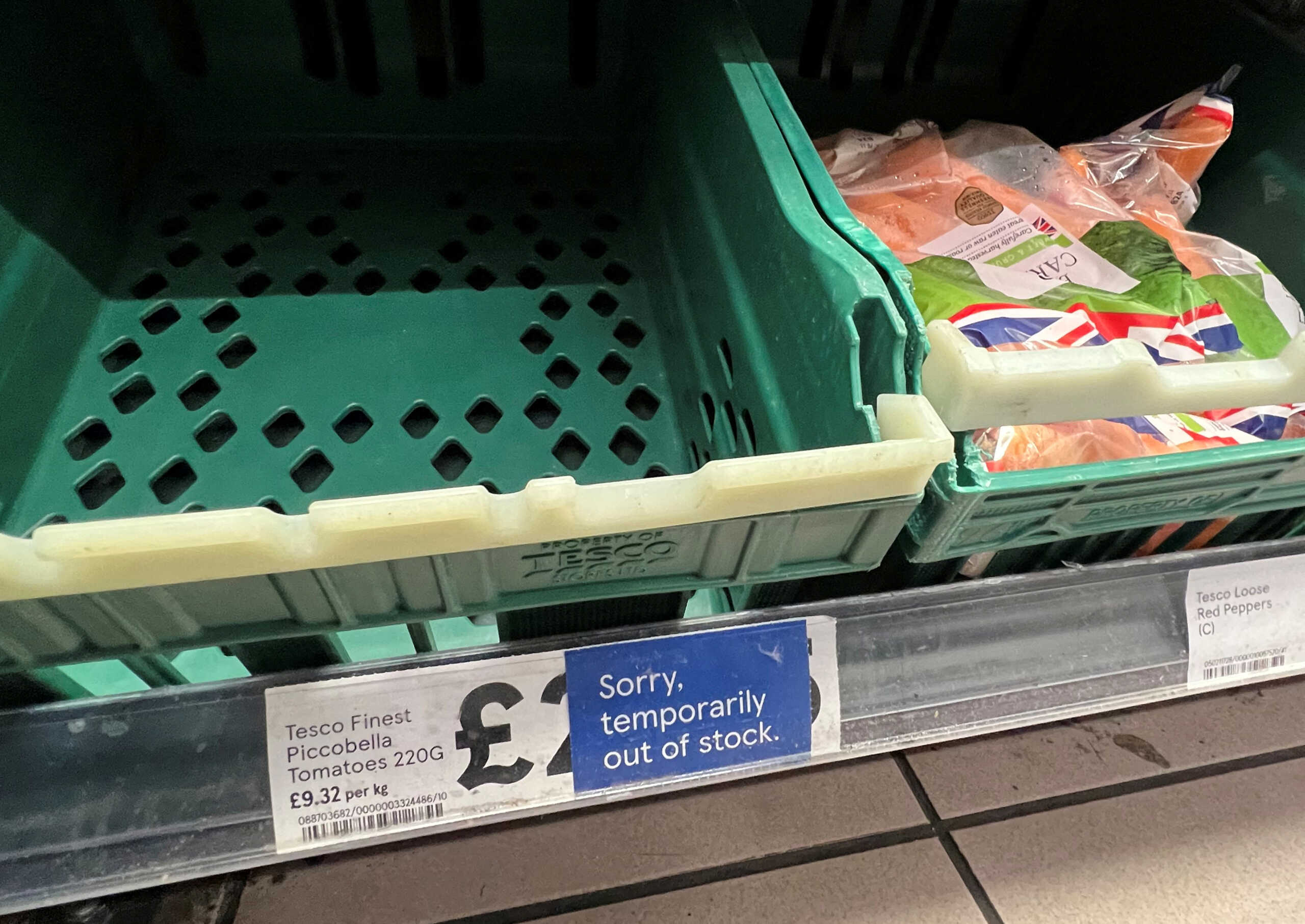 Βρετανία: Με δελτίο οι ντομάτες και άλλα λαχανικά στις μεγάλες αλυσίδες σούπερ μάρκετ