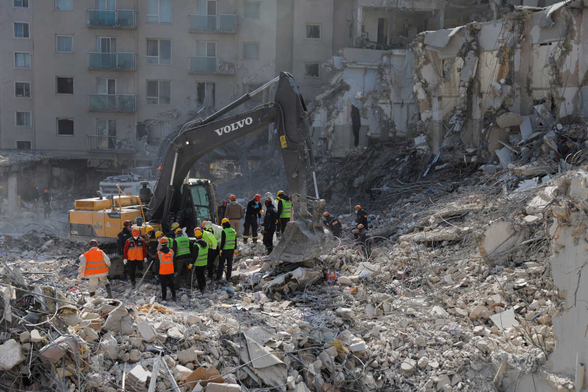 A view of damage, as the search for survivors continues in the aftermath of a deadly earthquake in Antakya, Turkey February 16, 2023. REUTERS