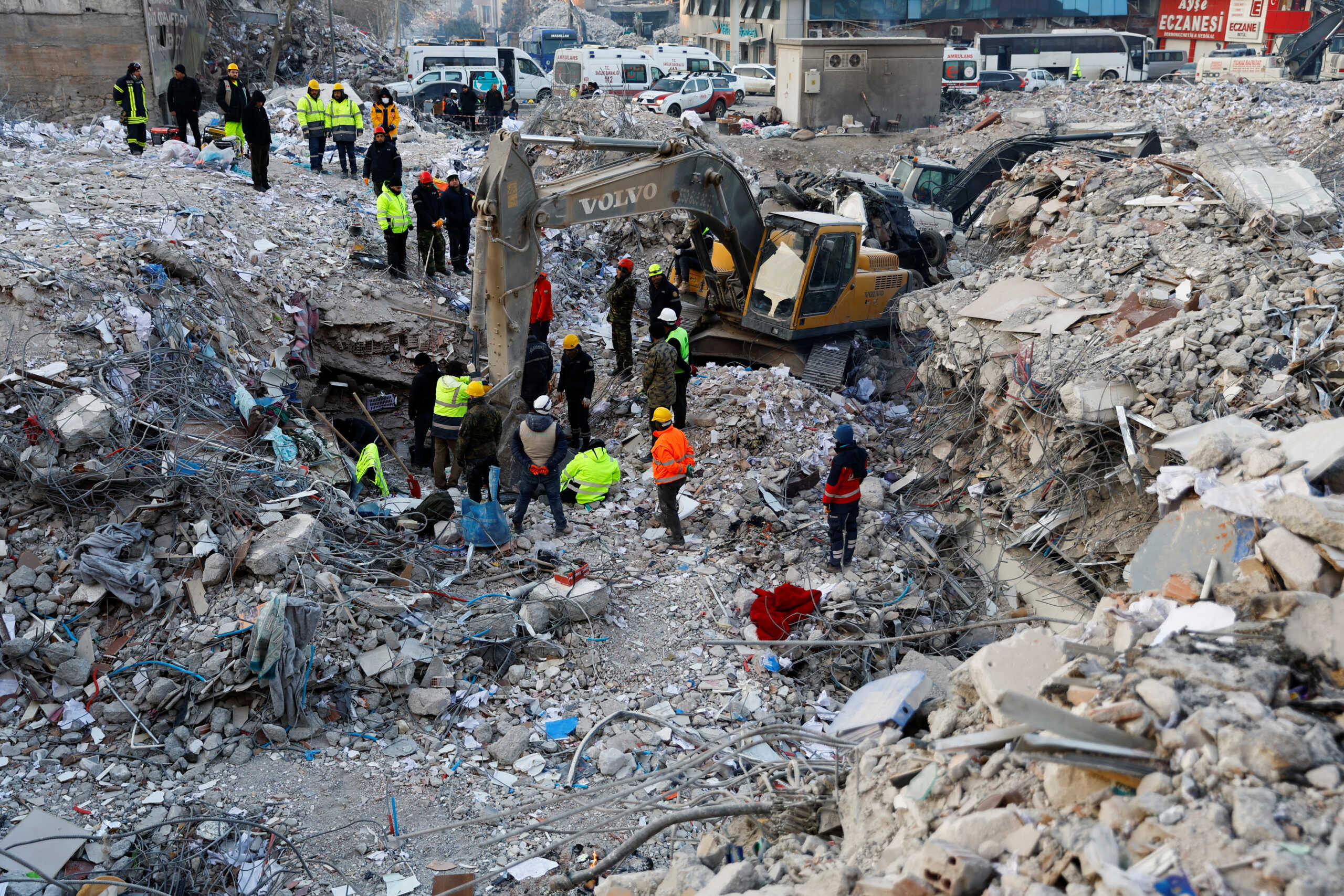 Search and rescue operations continue, in the aftermath of a deadly earthquake in Kahramanmaras, Turkey February 14, 2023. REUTERS