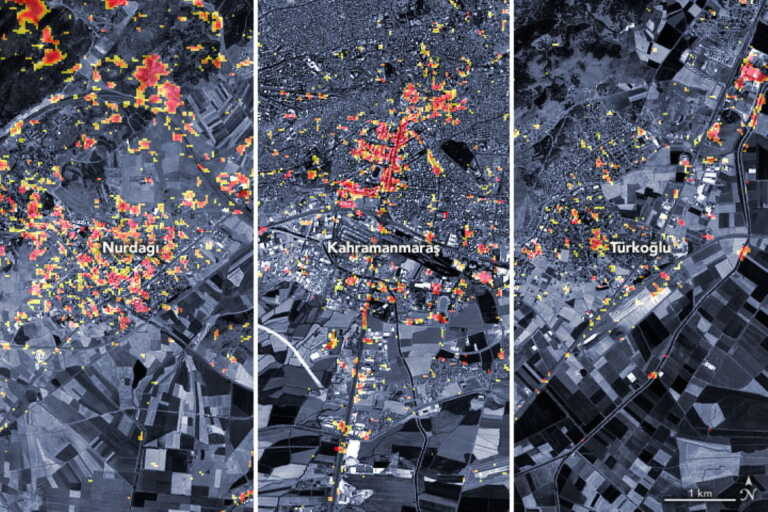 Το μέγεθος της καταστροφής σε Τουρκία και Συρία όπως φαίνεται από δορυφόρο της NASA