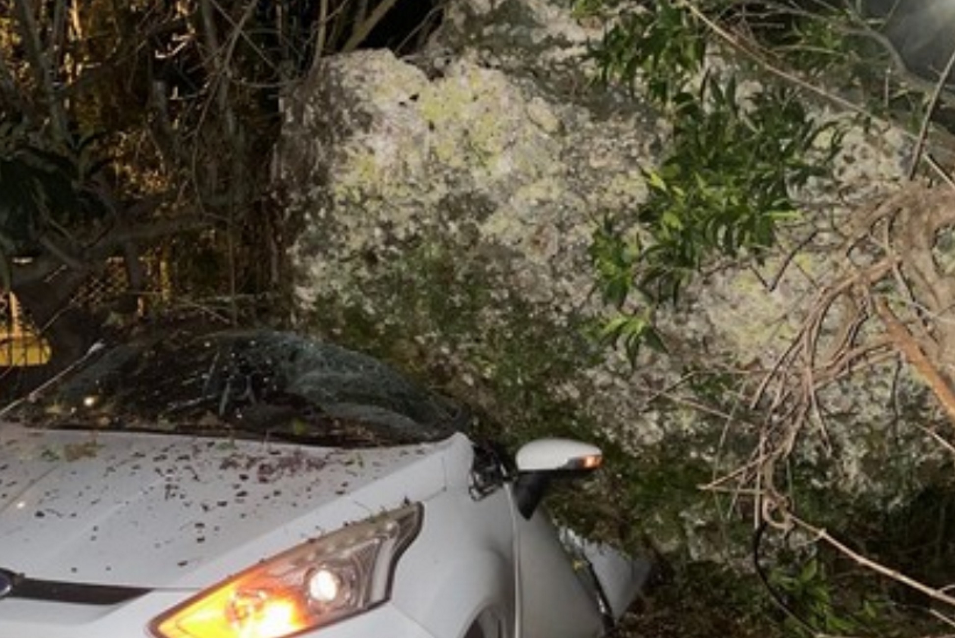 Καλαμάτα: Βράχος διέλυσε και έκανε ένα με το έδαφος αυτό το αυτοκίνητο
