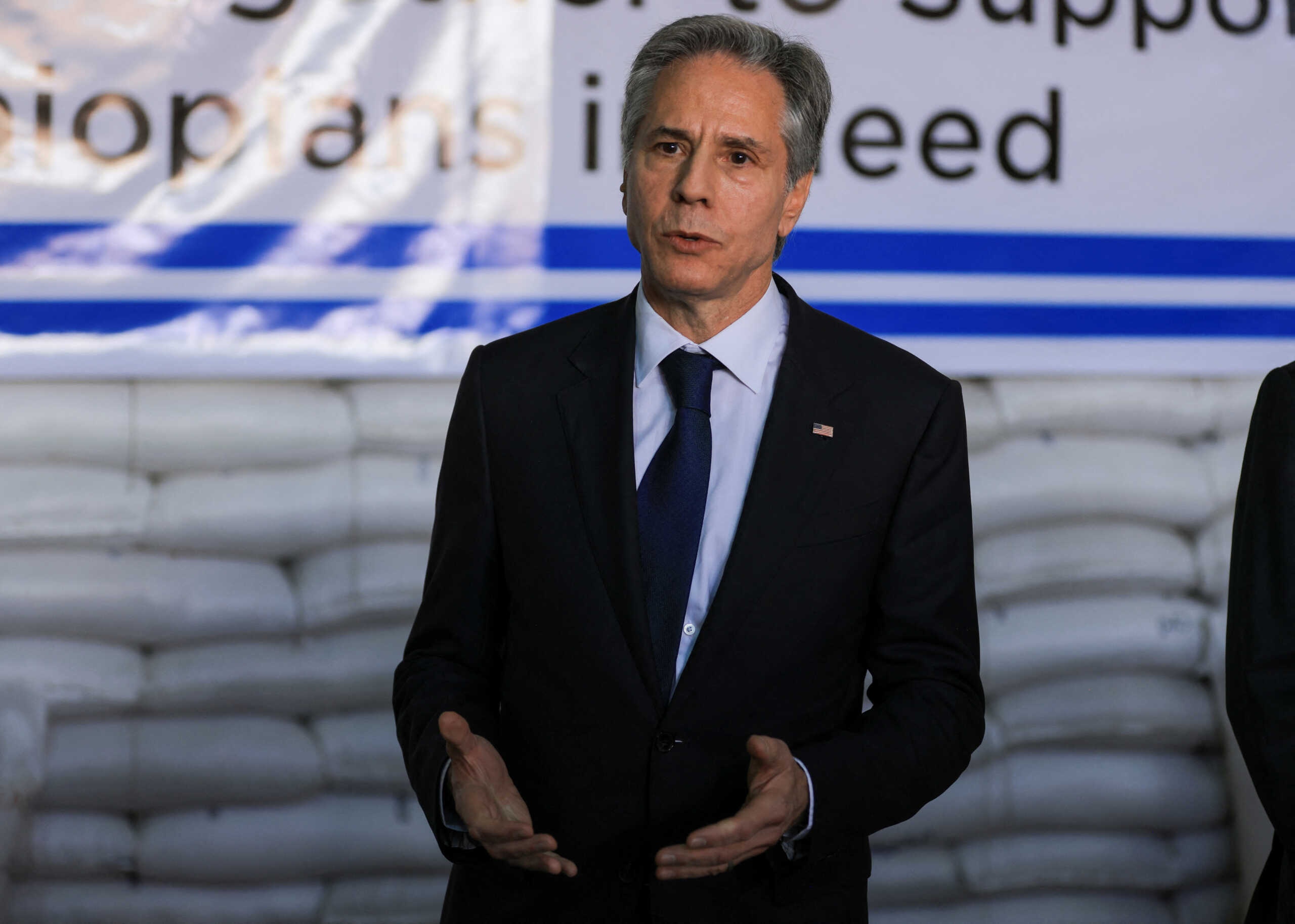 U.S. Secretary of State Antony Blinken visits a U.N. Logistics Center Warehouse in Addis Ababa, Ethiopia March 15, 2023. REUTERS