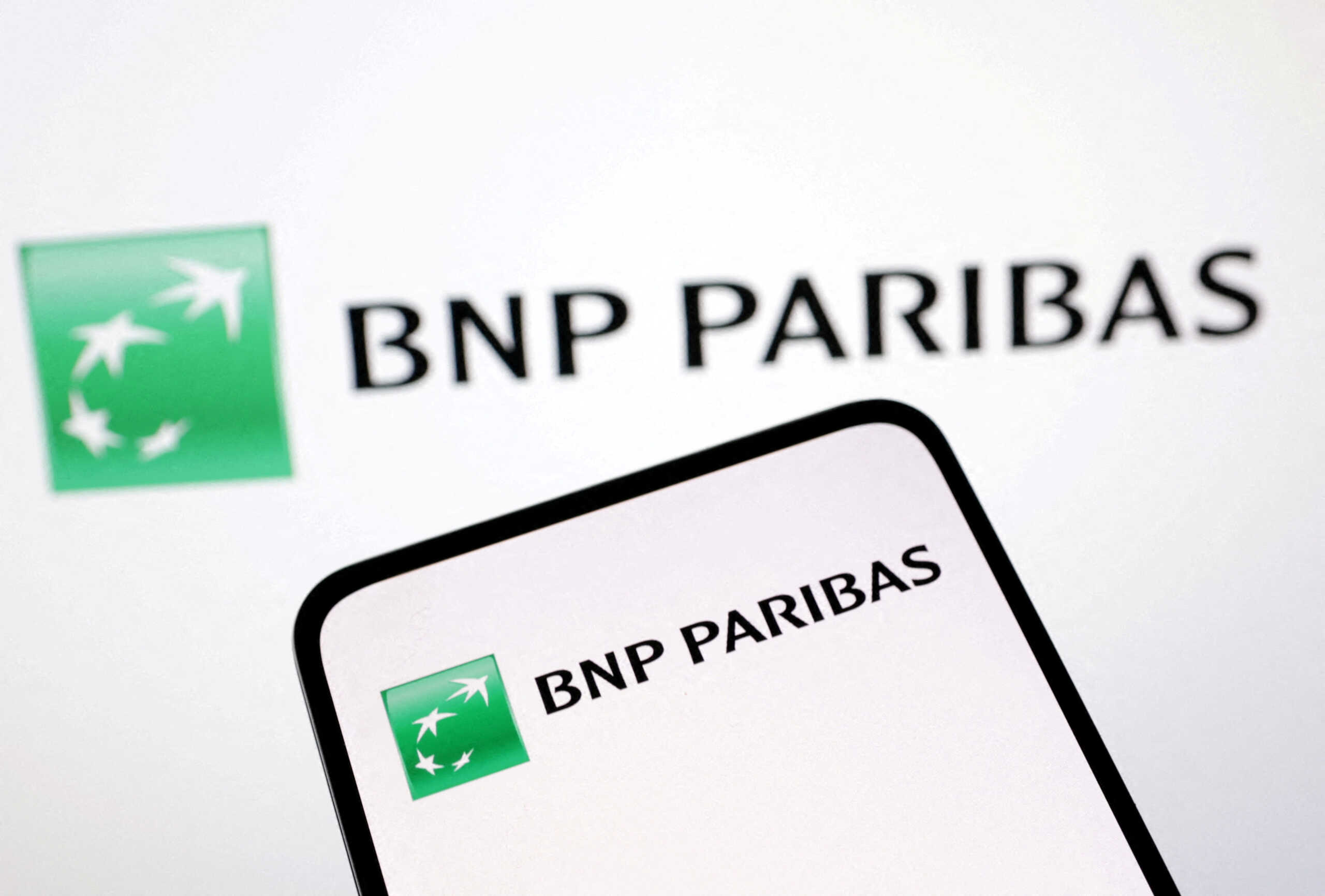 FILE PHOTO: BNP Paribas Bank logo is seen in this illustration taken March 12, 2023. REUTERS