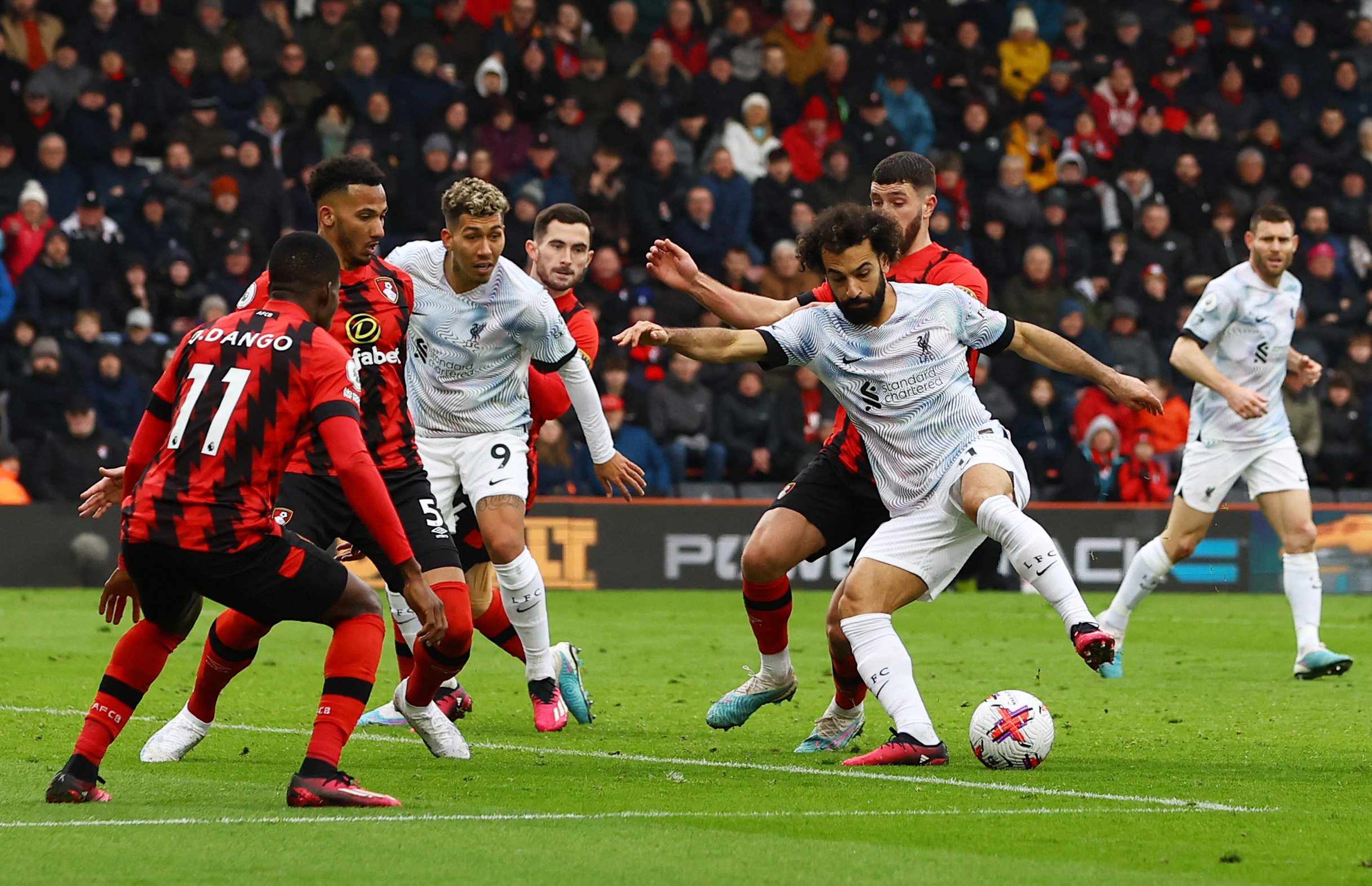 Soccer Football - Premier League - AFC Bournemouth v Liverpool - Vitality Stadium, Bournemouth, Britain - March 11, 2023 Liverpool's Mohamed Salah in action Action Images via Reuters