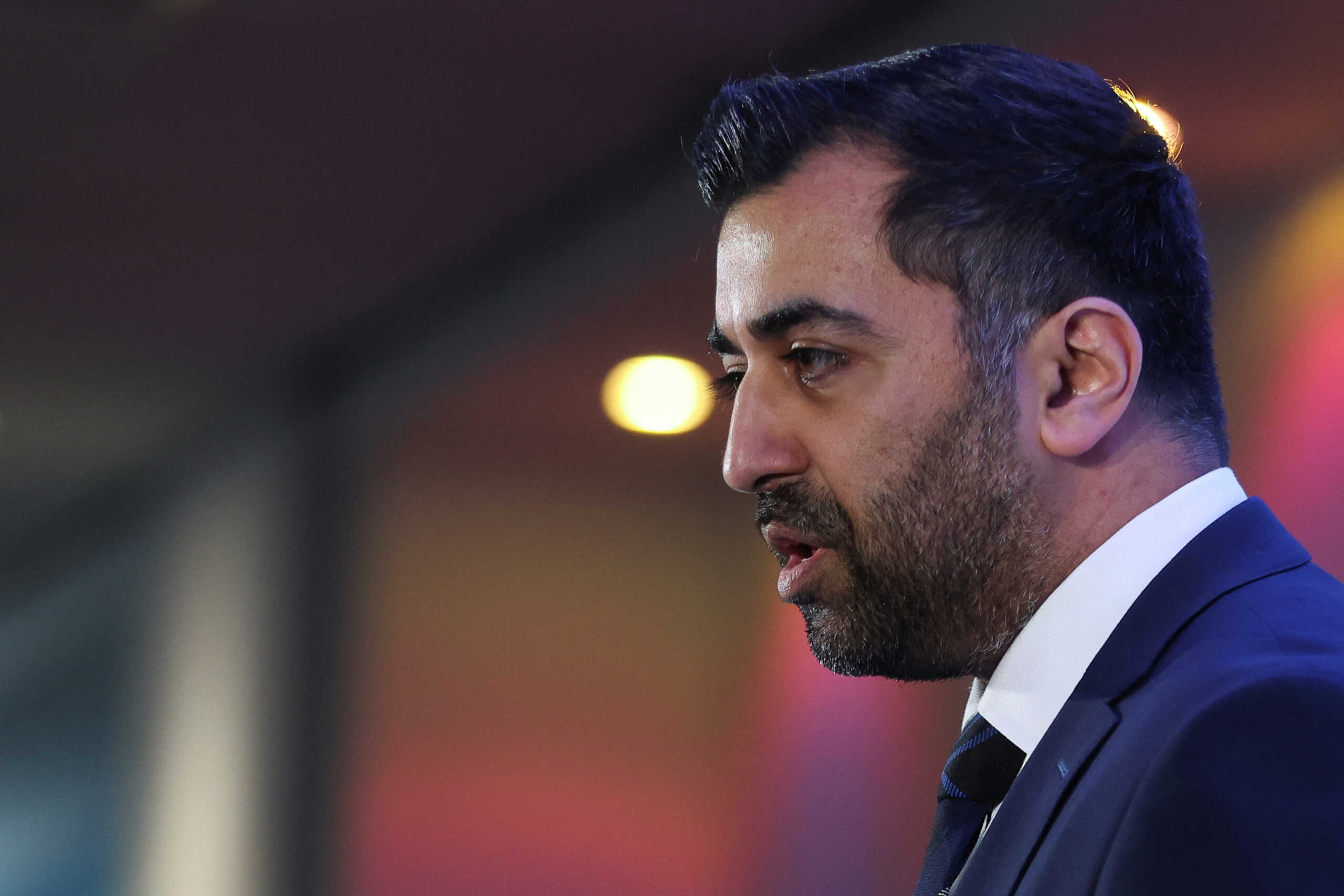 Humza Yousaf speaks after being announced as the new Scottish National Party leader in Edinburgh, Britain March 27, 2023. REUTERS