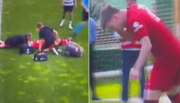 «Πάγωσαν» στο Youth League! Ποδοσφαιριστής τραυματίστηκε στο κεφάλι και κατέρρευσε στο Σπόρτινγκ - Λίβερπουλ