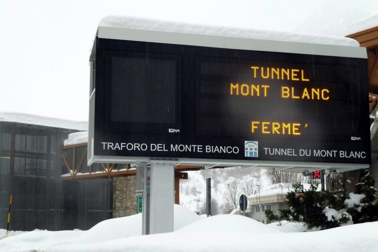 Γαλλία – Ιταλία: Η σήραγγα του Μον Μπλαν θα κλείσει για επισκευές
