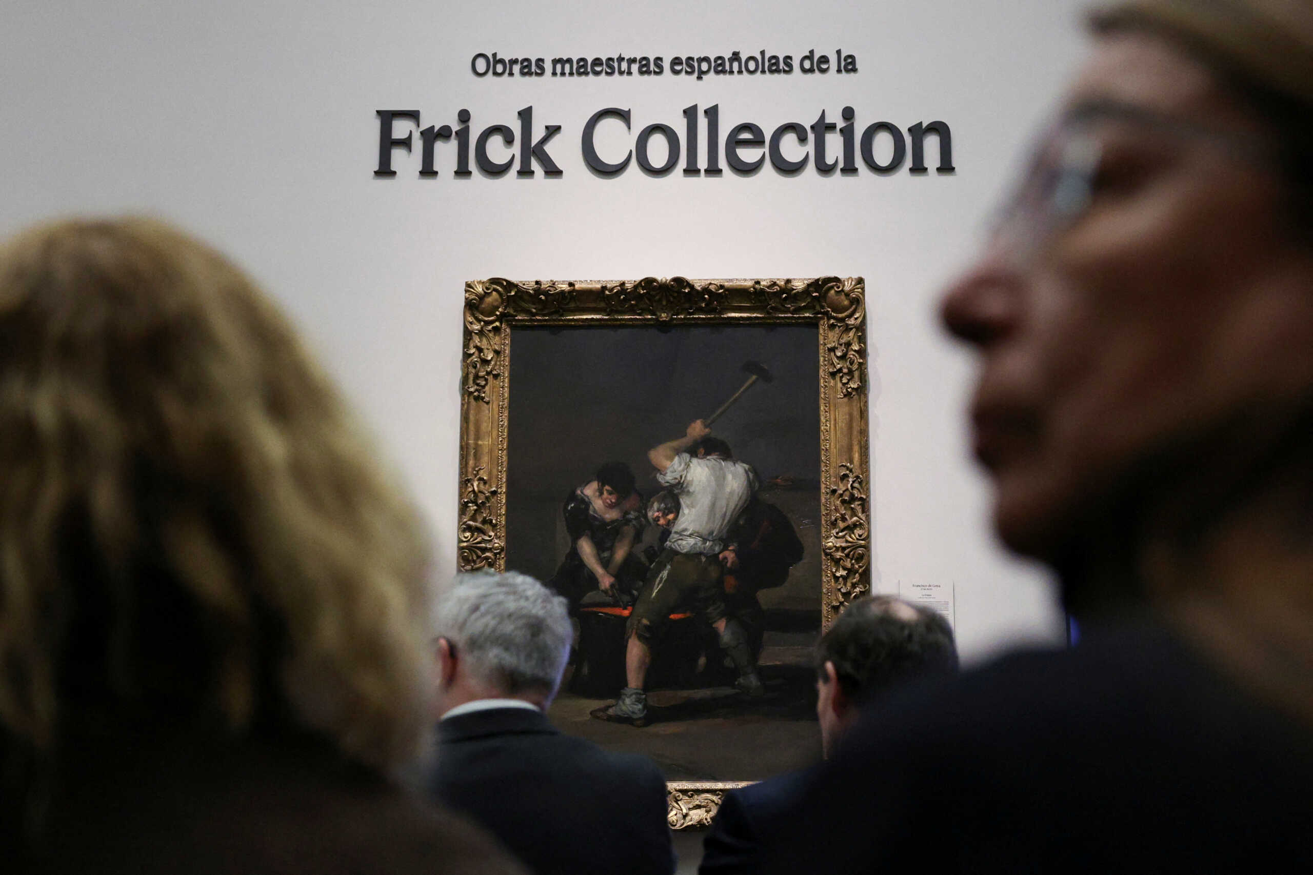Visitors attend the opening of an exhibit with paintings, some never seen in contemporary Spain, by Spanish authors Velazquez, Goya, Murillo and El Greco, borrowed for a temporary exhibition at Madrid's El Prado after the museum reached an agreement with New York's Frick Collection, in Madrid, Spain, March 6, 2023. REUTERS