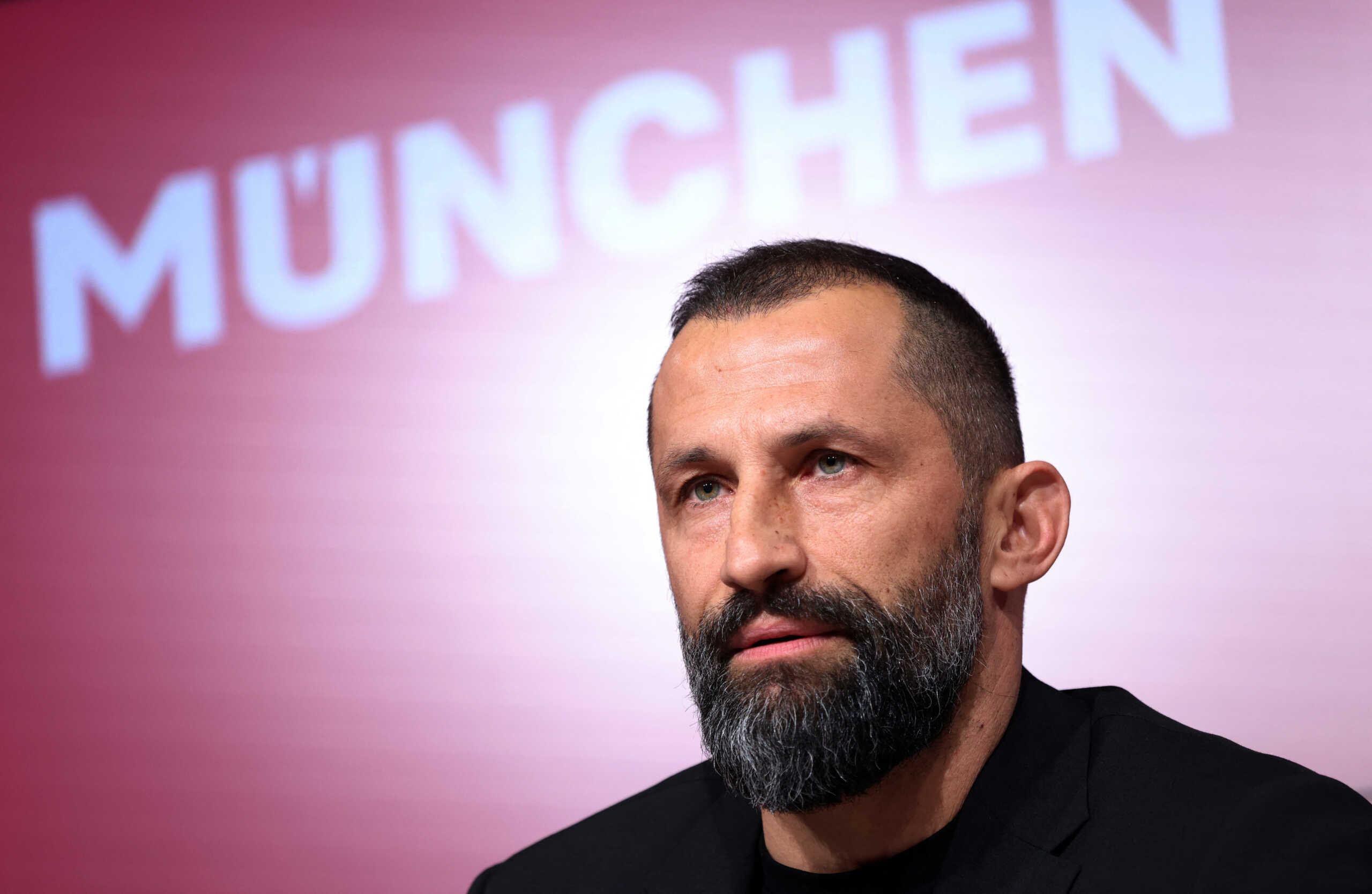 Soccer Football -  Thomas Tuchel is unveiled as new Bayern Munich coach - Allianz Arena, Munich, Germany, March 25, 2023 Bayern Munich Executive Board Member Hasan Salihamidzic during a press conference following the appointment of Thomas Tuchel as the new Bayern Munich coach REUTERS