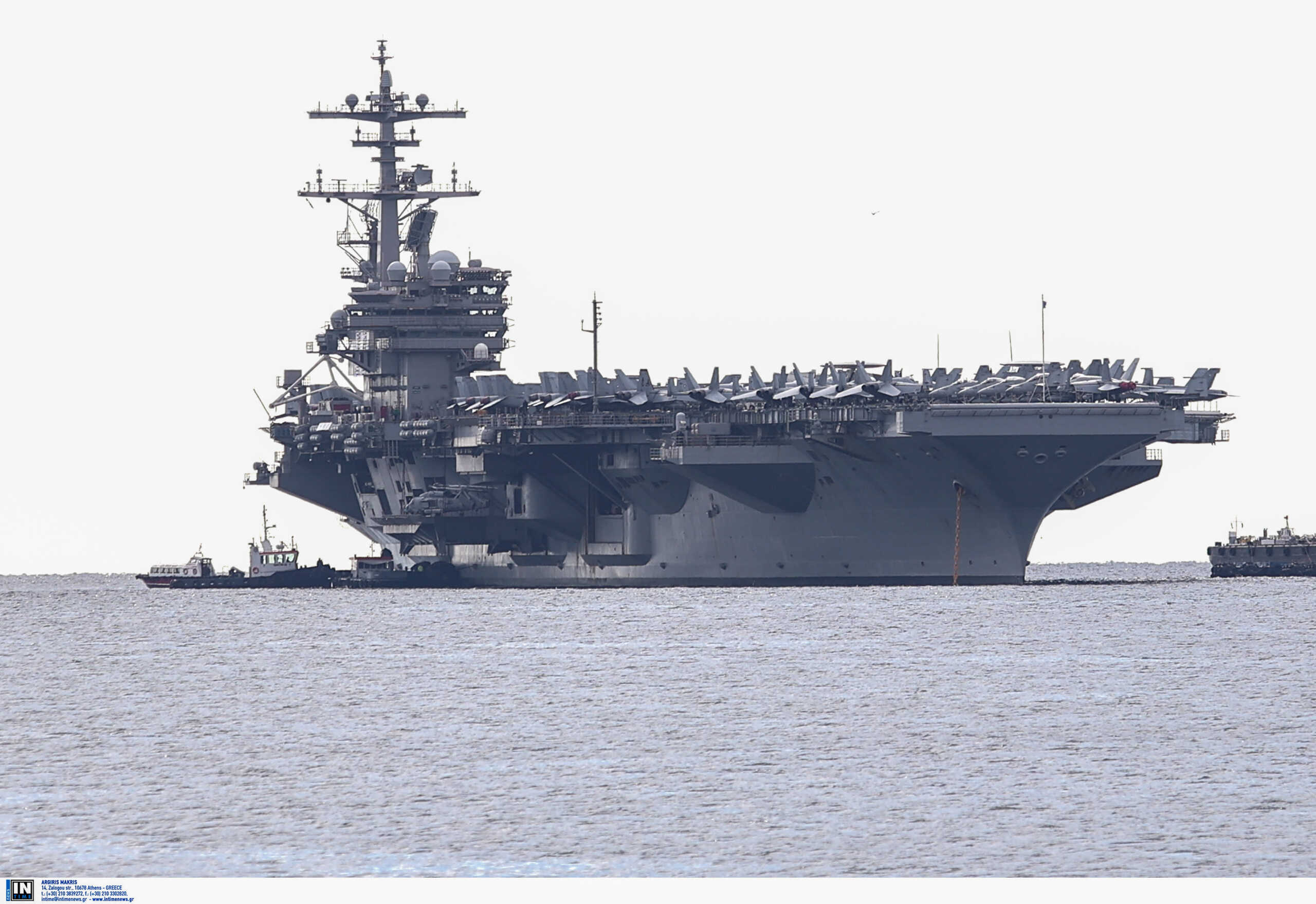 Χανιά: Έδεσε στη Σούδα το πυρηνοκίνητο αεροπλανοφόρο των ΗΠΑ «USS George H.W. Bush»