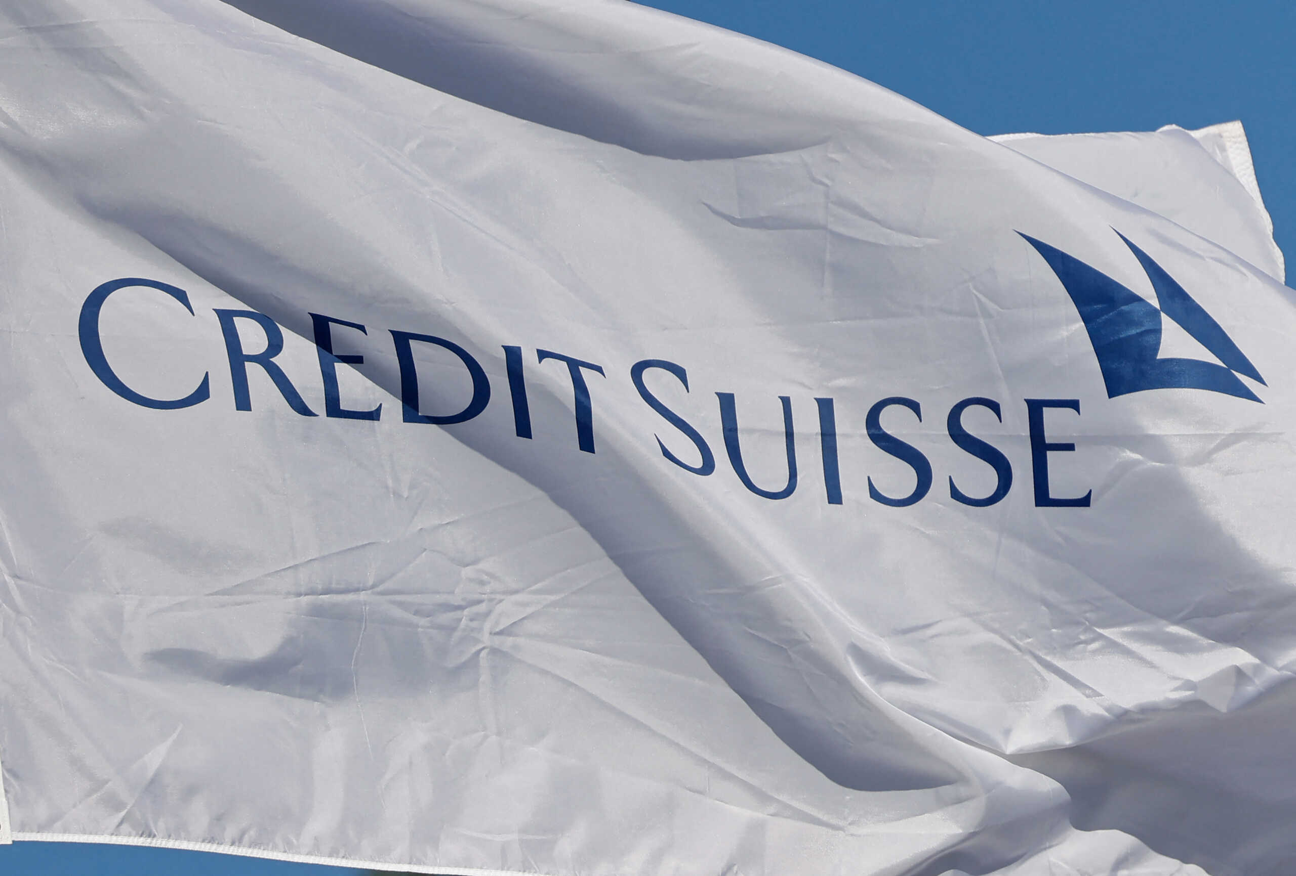 The Credit Suisse corporate flag flies at their campus in Research Triangle Park in Morrisville, North Carolina, U.S., March 15, 2023.  REUTERS