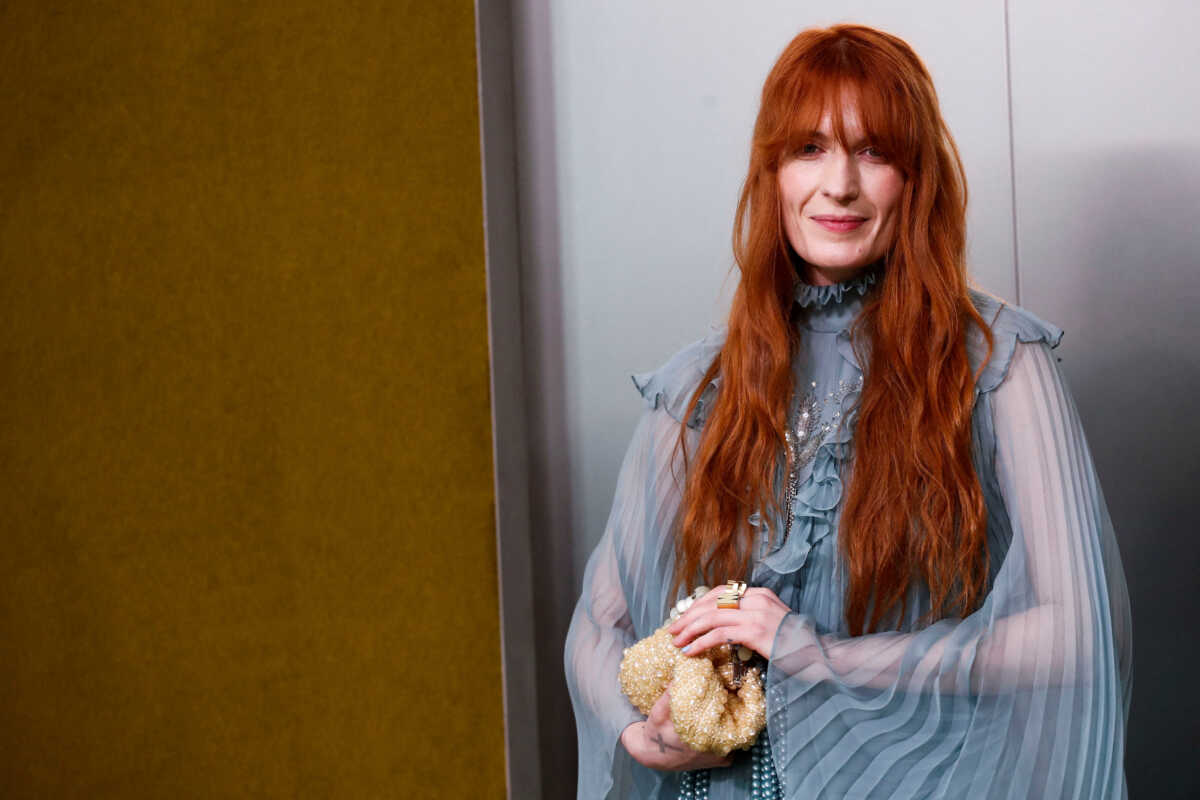 Florence Welch poses during the Gucci Fall