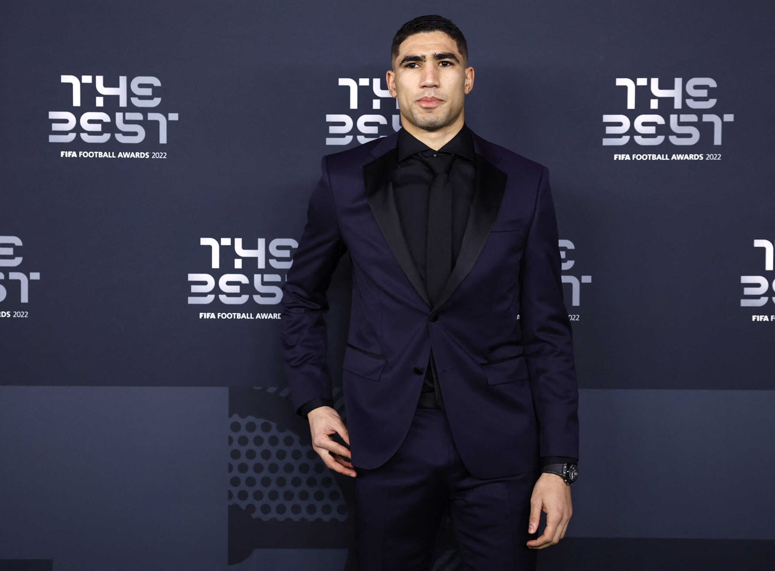 Soccer Football - The Best FIFA Football Awards - Salle Pleyel, Paris, France - February 27, 2023 Paris St Germain's Achraf Hakimi before the Best FIFA Football Awards REUTERS