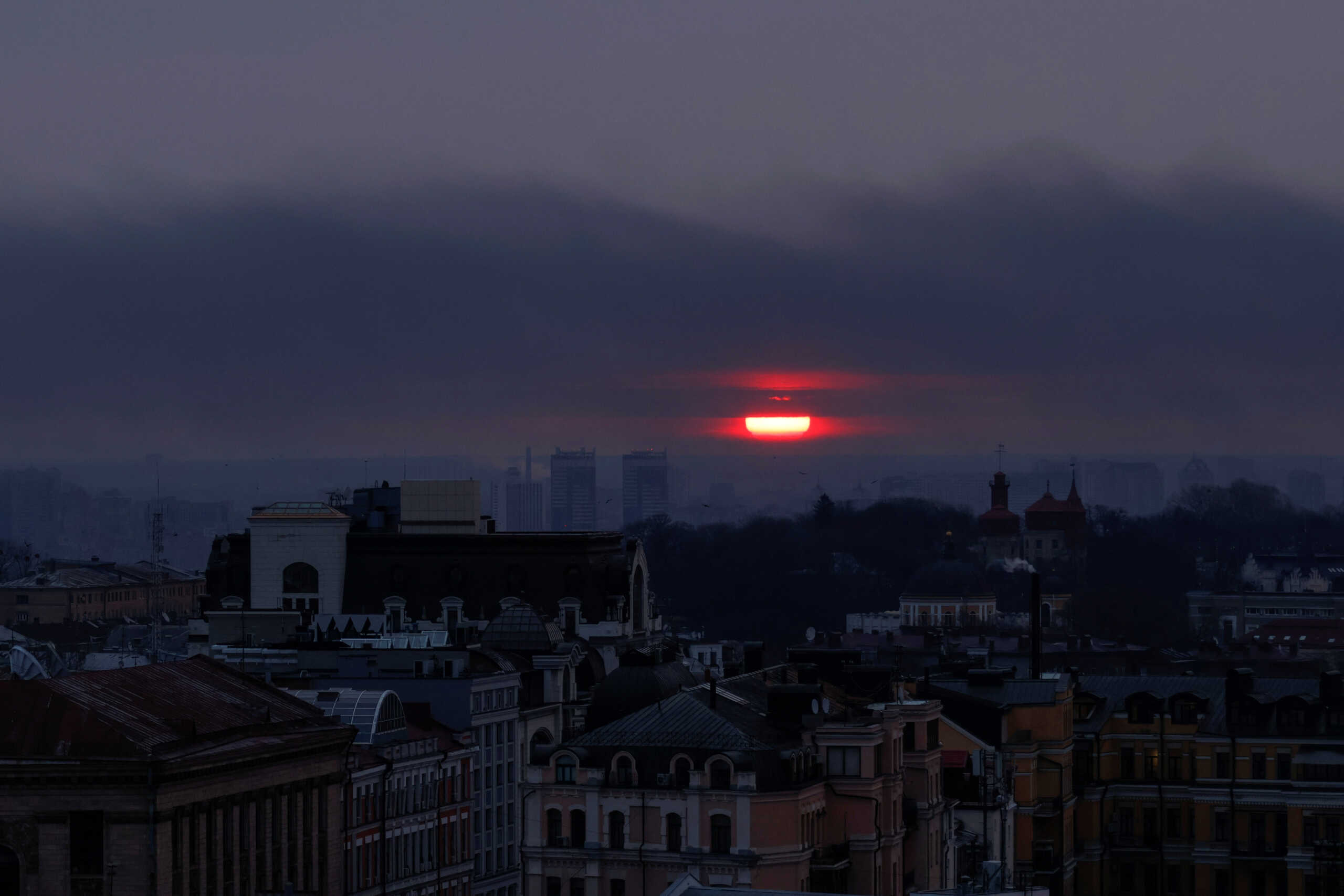 Smoke rises after a Russian missile strike, amid Russia's attack on Ukraine, in Kyiv, Ukraine March 9, 2023. REUTERS