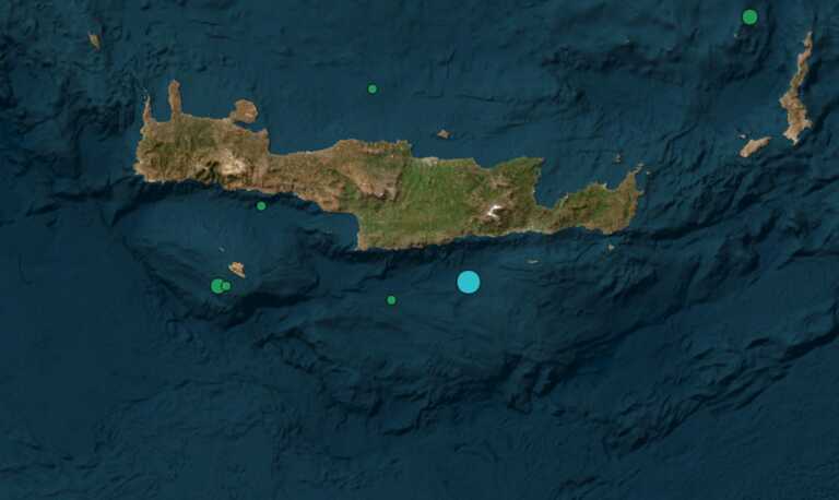 Σεισμός ανοιχτά της Γαύδου - Αισθητός σε ορισμένους νομούς στην Κρήτη - Τα στοιχεία της μέτρησης