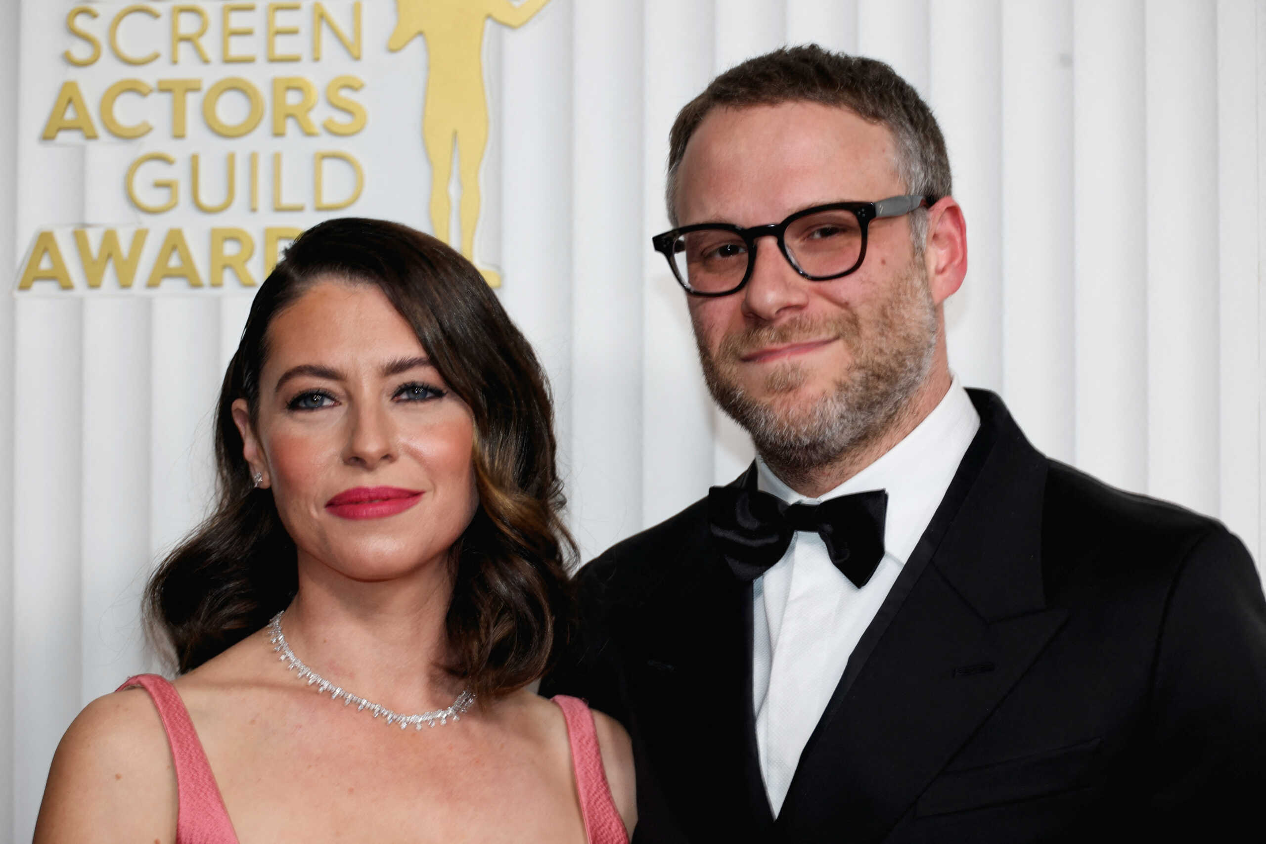 Lauren Miller Rogen and Seth Rogen attend the 29th Screen Actors Guild Awards at the Fairmont Century Plaza Hotel in Los Angeles, California, U.S., February 26, 2023. REUTERS