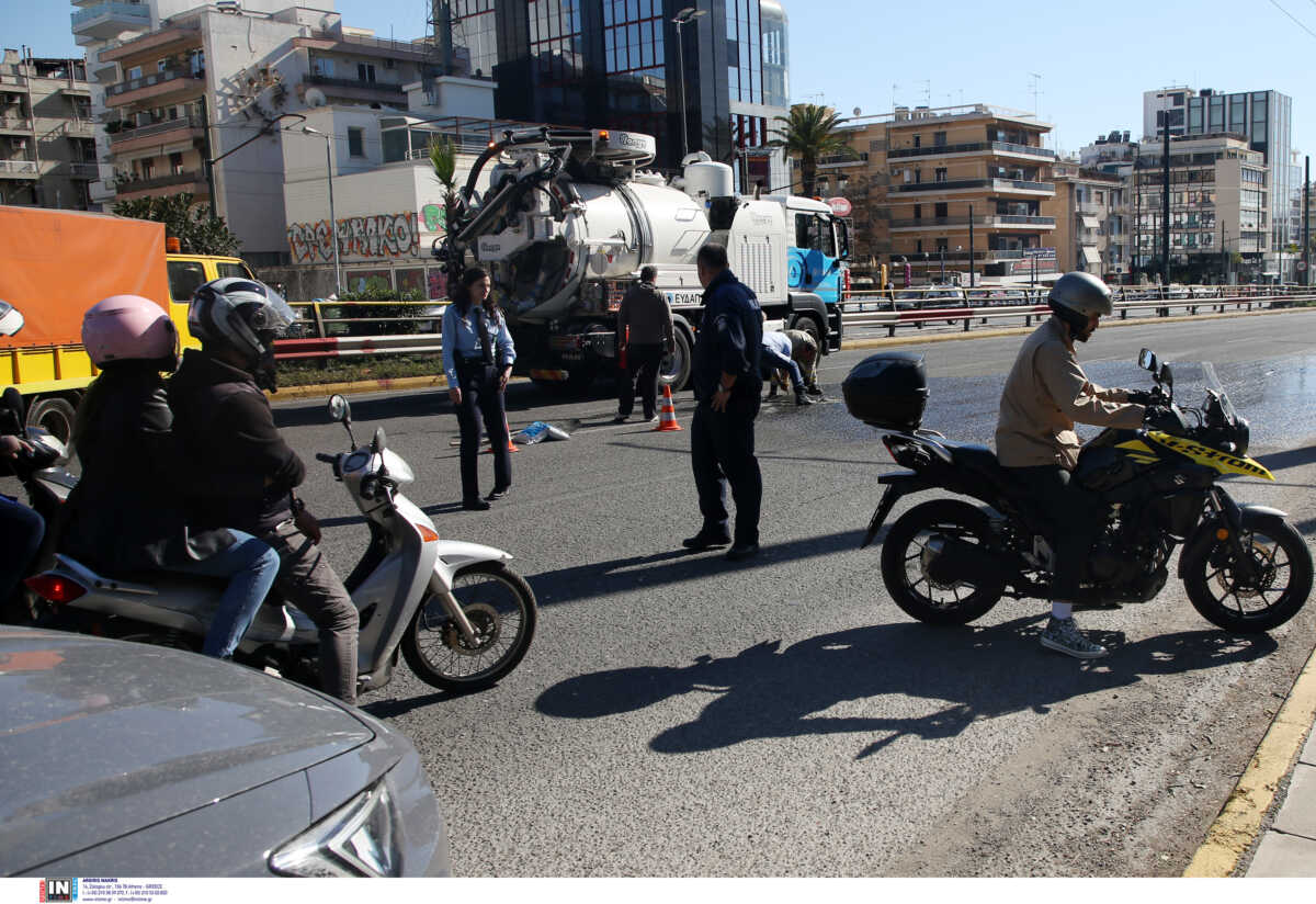 Έσπασε αγωγός της ΕΥΔΑΠ στη Λεωφόρο Συγγρού