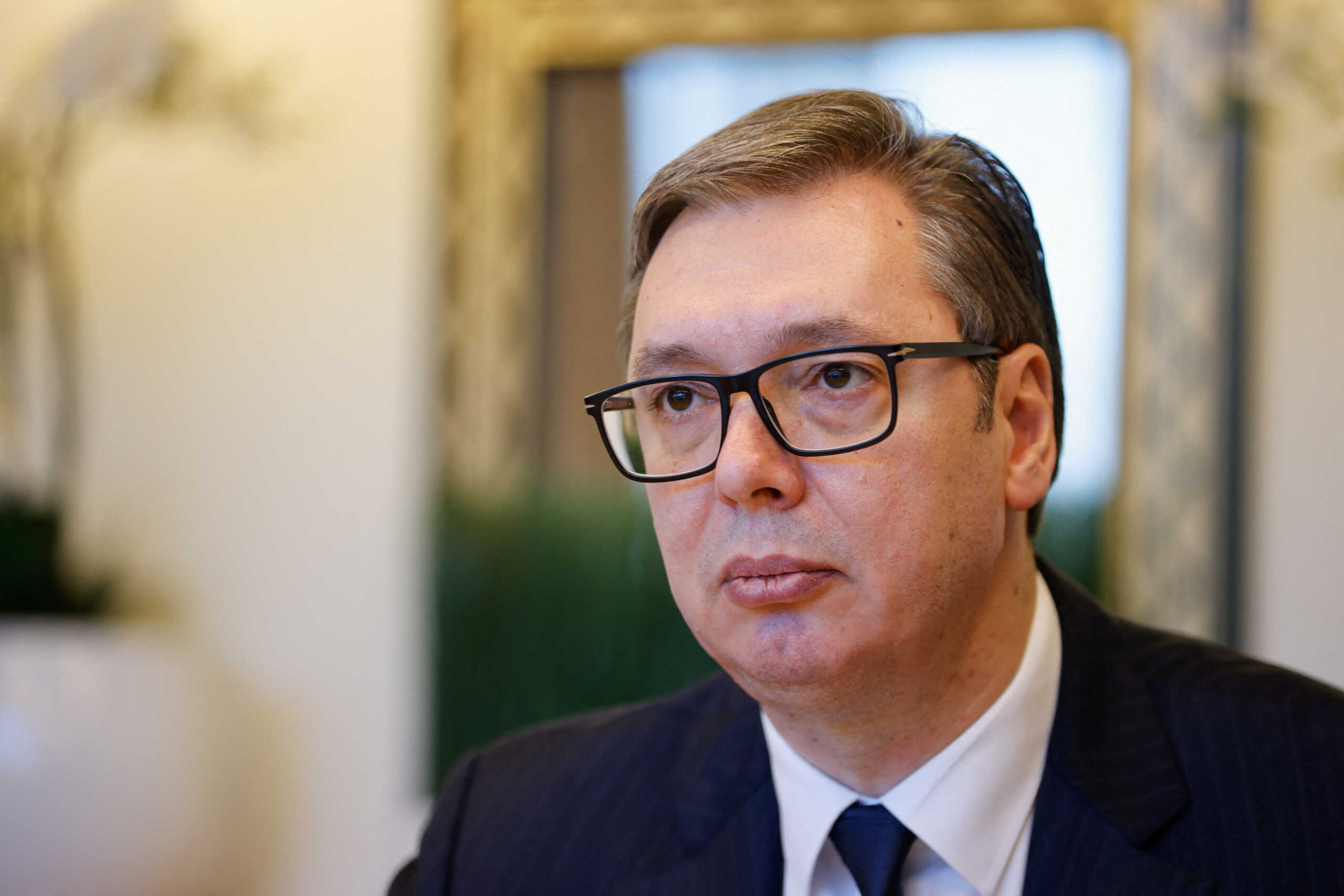 Serbian President Aleksandar Vucic and European Union foreign policy chief Josep Borell (not pictured) meet in Brussels, Belgium February 27, 2023. REUTERS