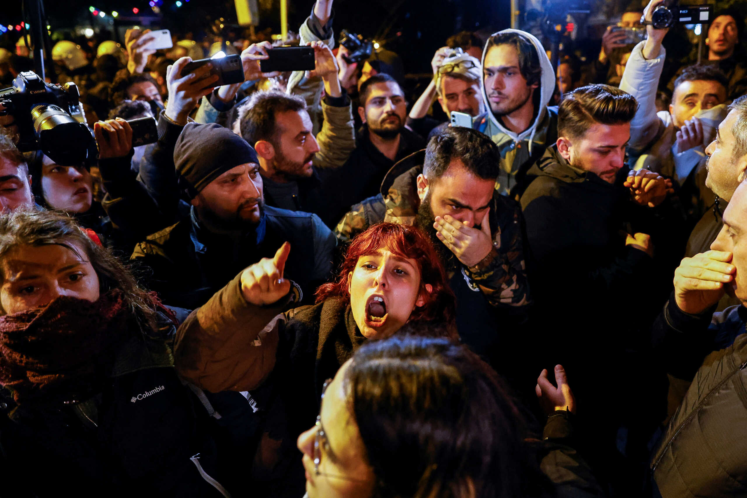 Police used pepper spray at a rally marking International Women’s Day in Istanbul
