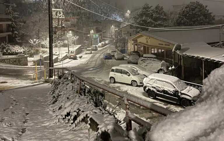 Ειδυλλιακές εικόνες στα ορεινά της Θεσσαλονίκης που χιονίζει - Στα λευκά Χαλκιδική, Κοζάνη και Φλώρινα