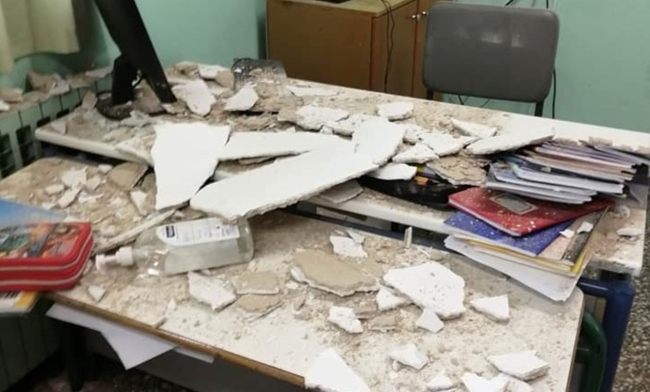 Βόλος: Παρέμβαση της εισαγγελίας για την κατάρρευση οροφής στο 18ο δημοτικό σχολείο