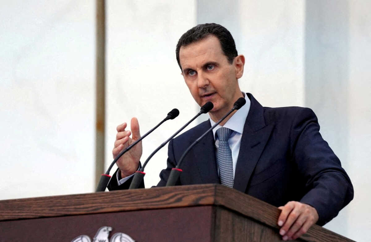 FILE PHOTO: Syria's President Bashar al-Assad addresses the new members of parliament in Damascus, Syria in this handout released by SANA on August 12, 2020. SANA