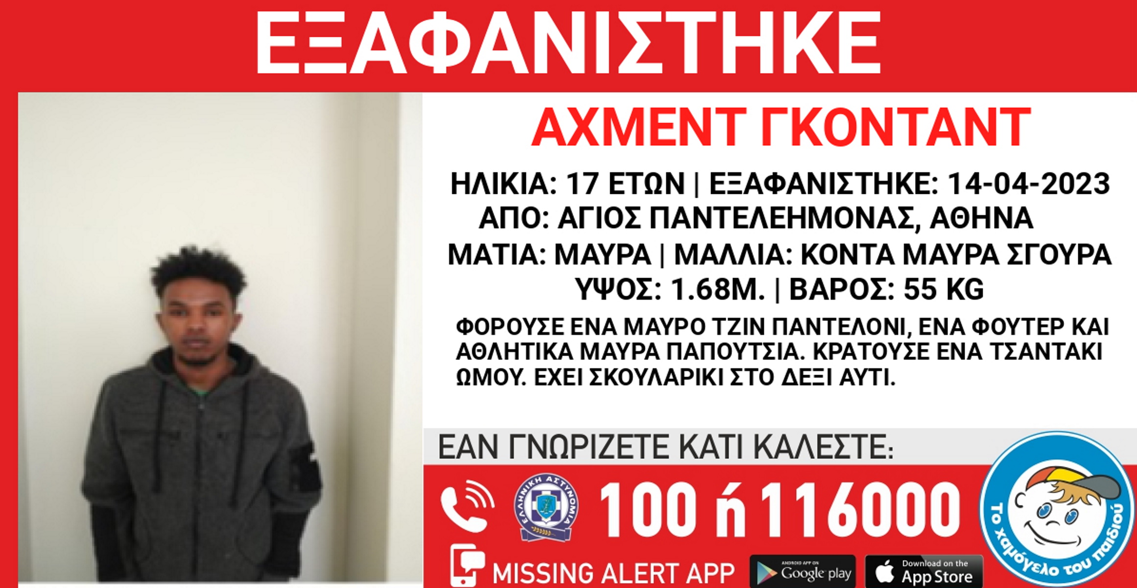 Εξαφάνιση 17χρονου από εστία φιλοξενίας προσφύγων στον Άγιο Παντελεήμονα