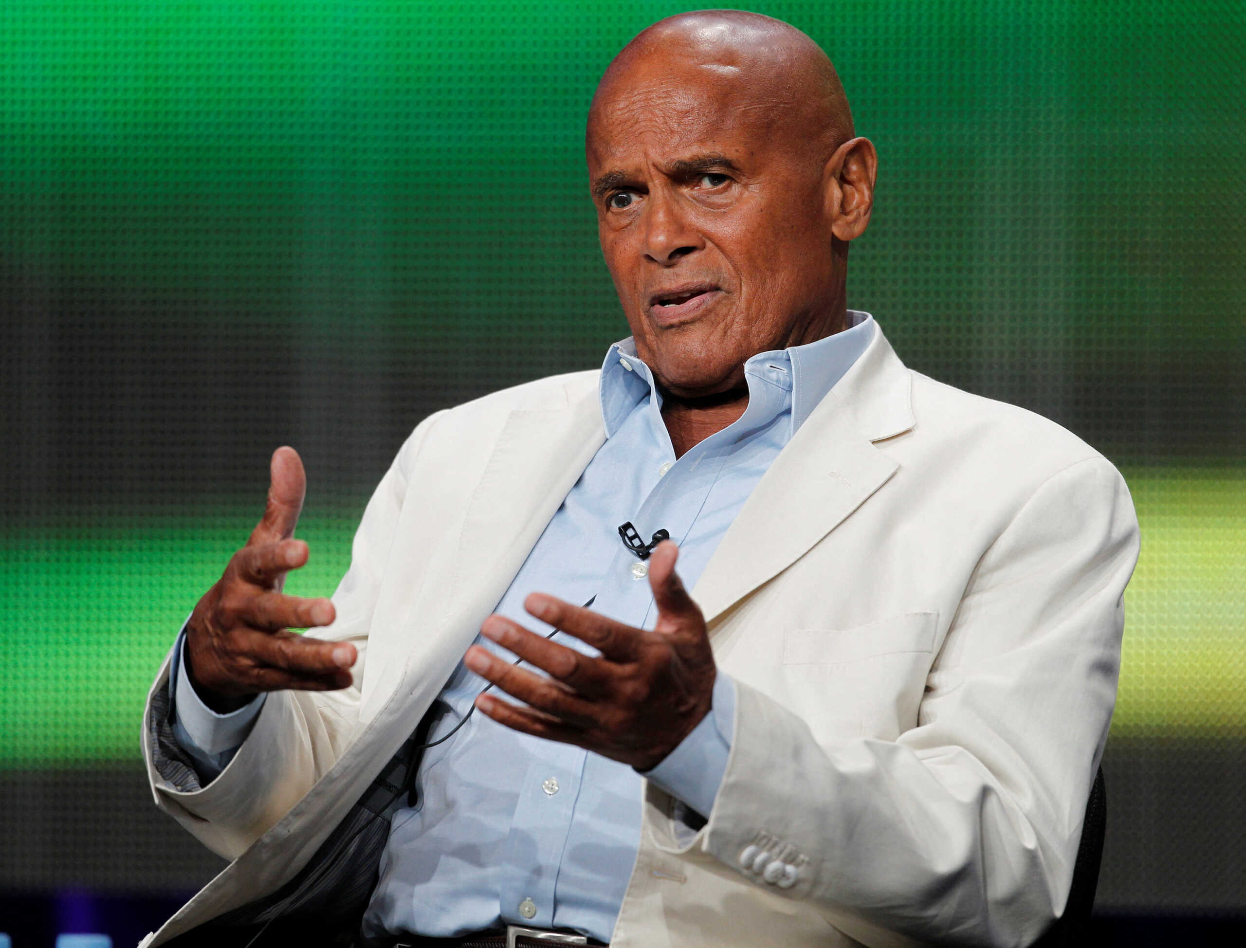 FILE PHOTO: Singer, actor and activist Harry Belafonte speaks during a session about a documentary on his life 'Sing Your Song' during the HBO session at the 2011 Summer Television Critics Association Cable Press Tour in Beverly Hills, California July 28, 2011. REUTERS