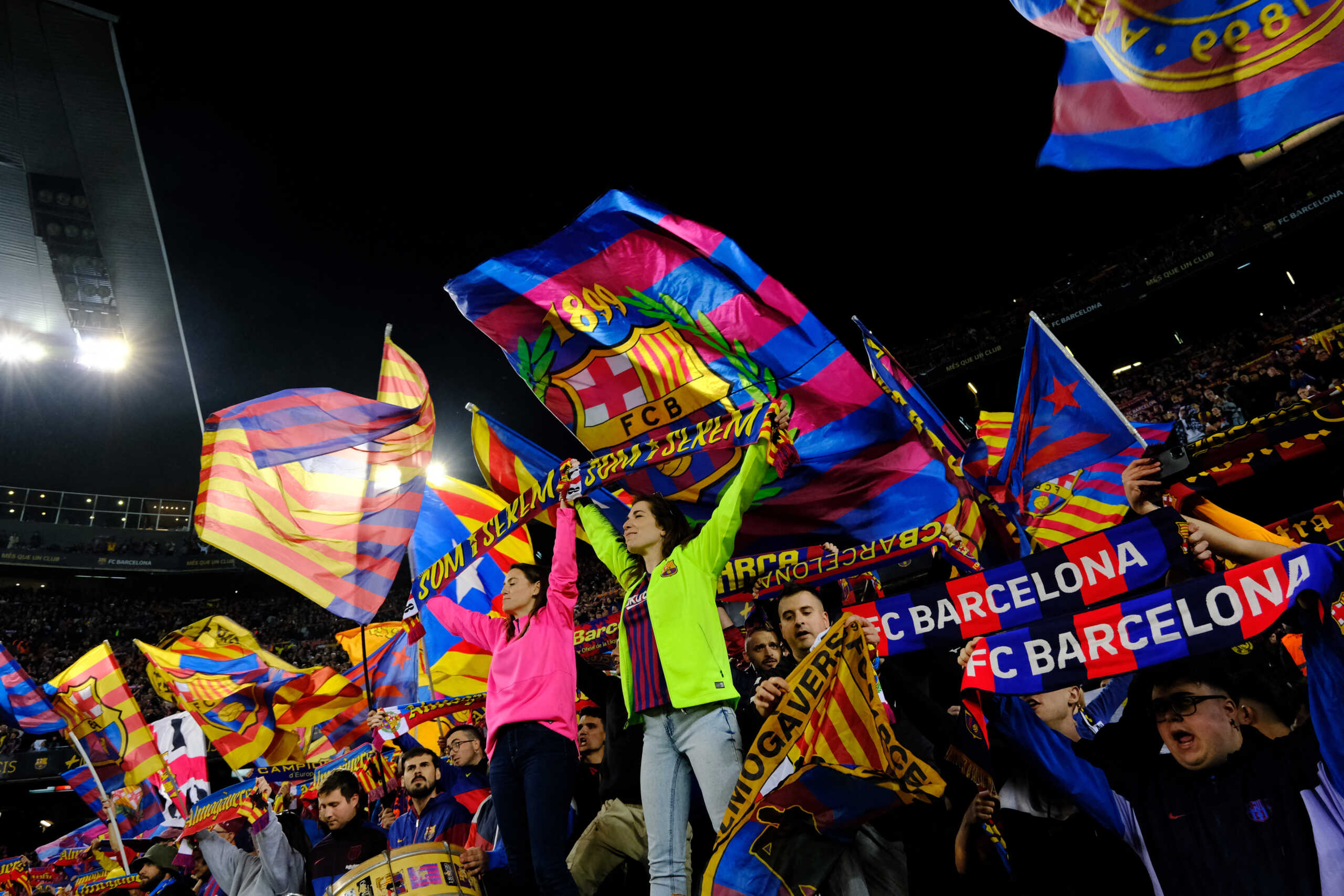 Soccer Football - Copa del Rey - Semi Final - Second Leg - FC Barcelona v Real Madrid - Camp Nou, Barcelona, Spain - April 5, 2023 Barcelona fans are seen in the stands before the match REUTERS