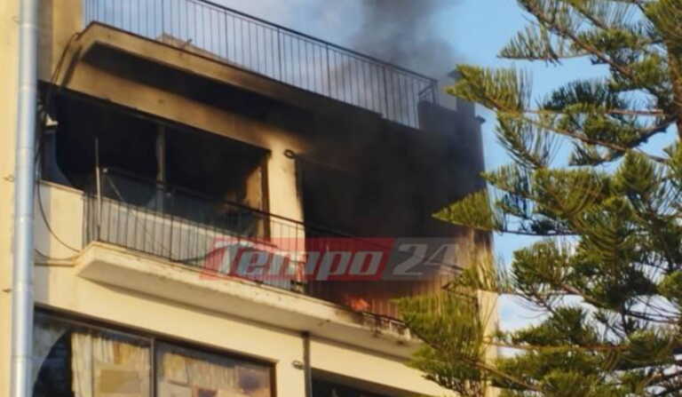 Καίγεται διαμέρισμα πολυκατοικίας στην Πάτρα - Ακούγονται εκρήξεις, μεγάλη κινητοποίηση της πυροσβεστικής