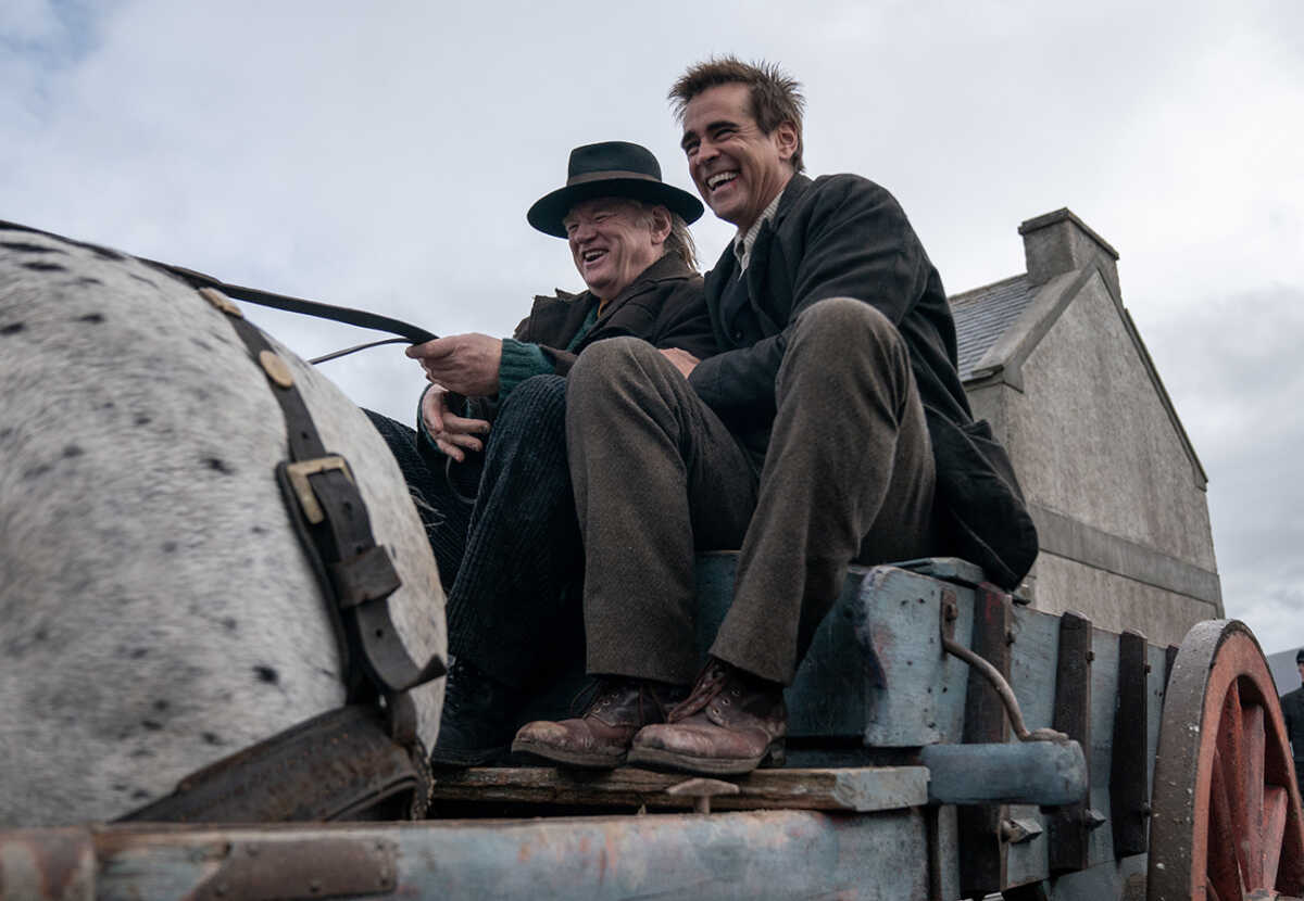Brendan Gleeson and Colin Farrell in the film THE BANSHEES OF INISHERIN. Photo by Jonathan Hession. Courtesy of Searchlight Pictures. © 2022 20th Century Studios All Rights Reserved