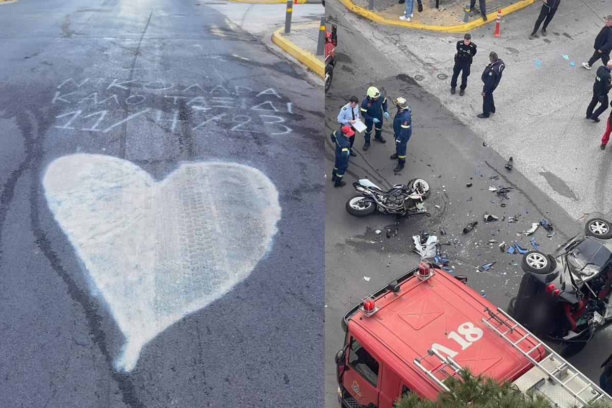 Άλιμος: Λουλούδια και μηνύματα στον δρόμο για τον 28χρονο που σκοτώθηκε σε τροχαίο