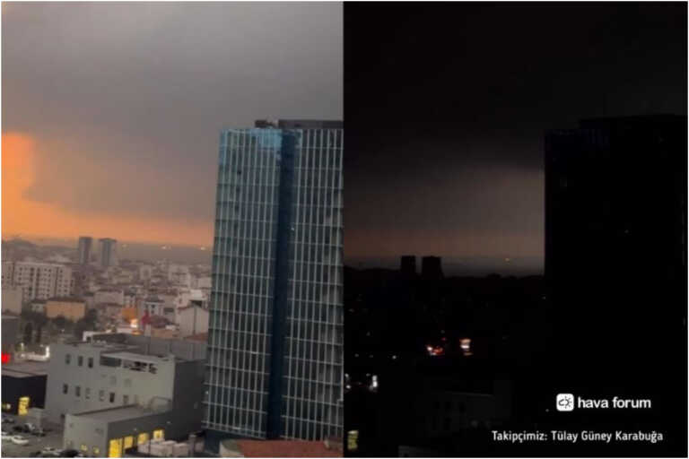 Εντυπωσιακές εικόνες στην Κωνσταντινούπολη: Σύννεφο... επτά χιλιομέτρων έκανε την μέρα νύχτα!